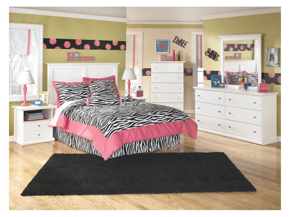 Ashley Bostwick Shoals Dresser And Mirror And Chest And Full Panel