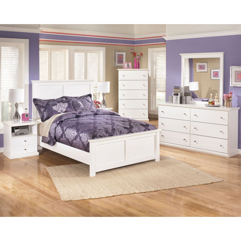 Ashley Bostwick Shoals Dresser And Mirror And Full Panel Bed Set B139 ...