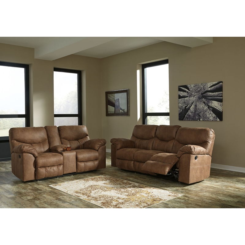 Reclining sofa and loveseat store sets with console