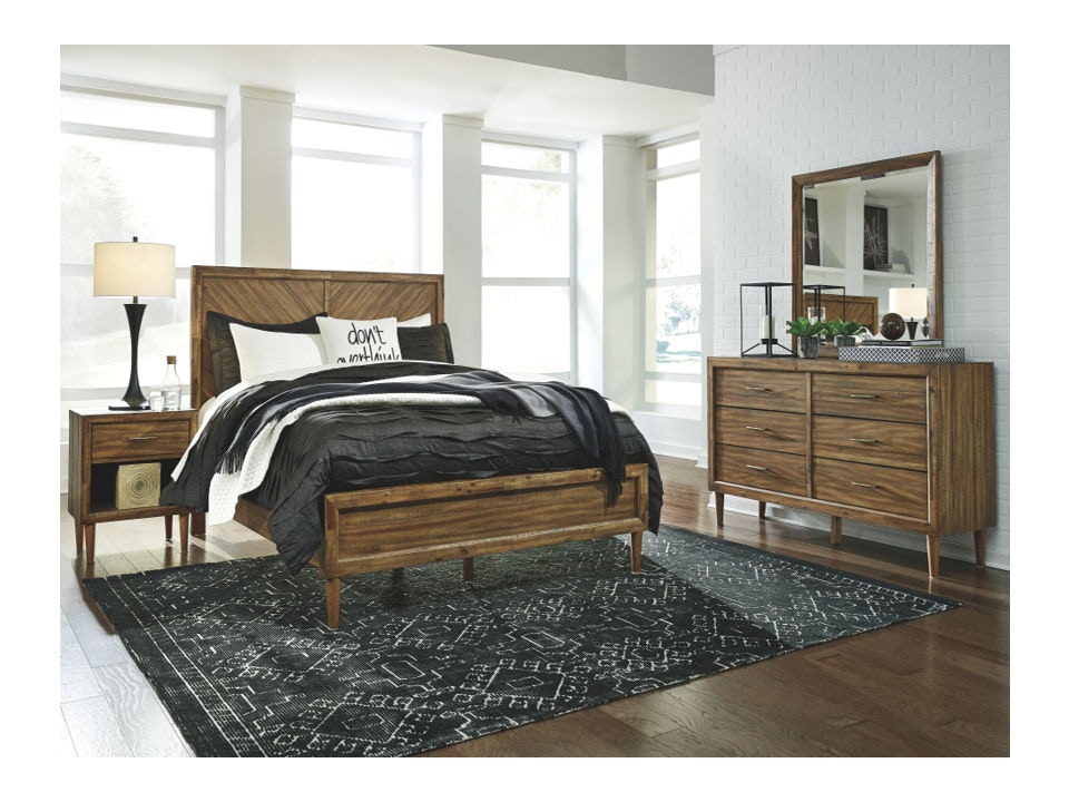 Ashley Broshtan 6 Piece Queen Panel Bedroom Set B518-31-36-57-54-96-91 -  Portland, OR | Key Home