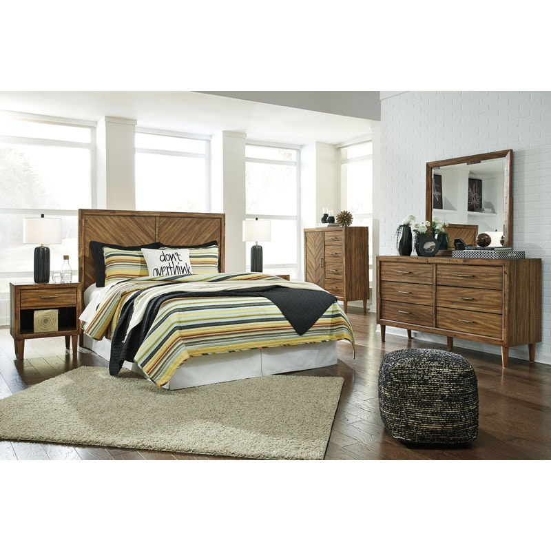 Ashley Broshtan Queen Panel Headboard with Bolt on Metal Frame B51857