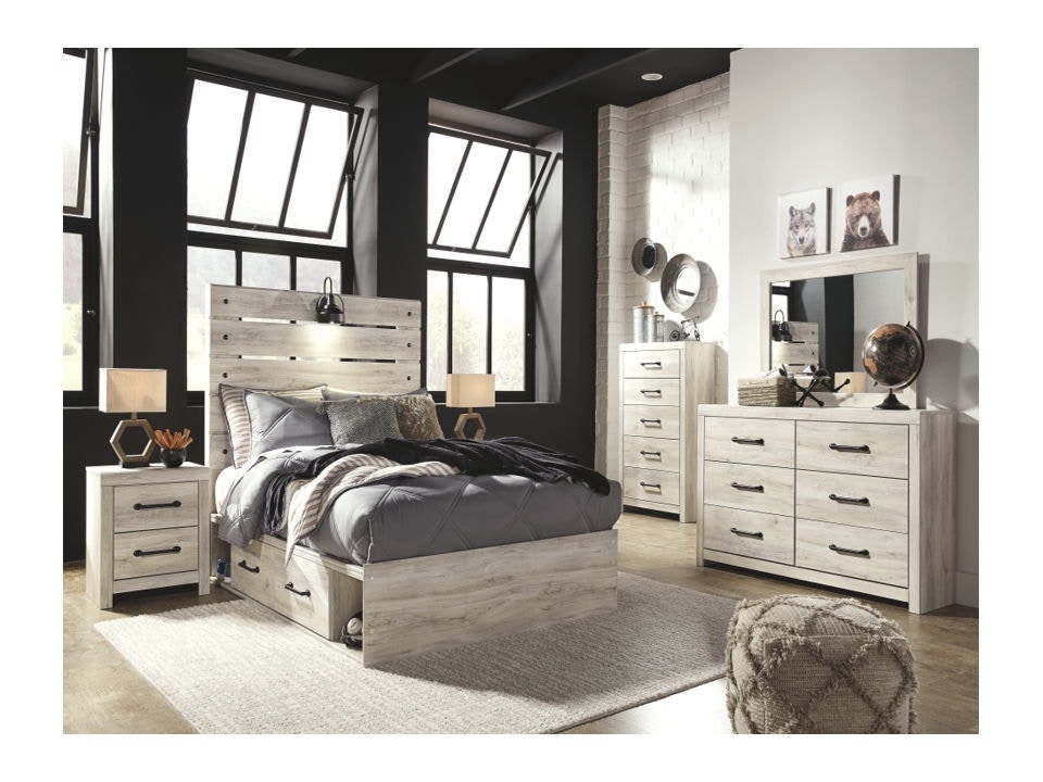 Ashley 8 Piece Full Panel Bed with 2 Storages Set B192-31-36-46-87-84-50-2-B100-12