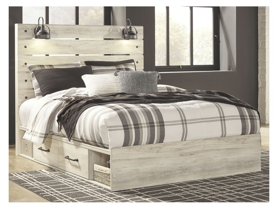Ashley Cambeck Queen Panel Bed with Side Storage B192-57-54-160