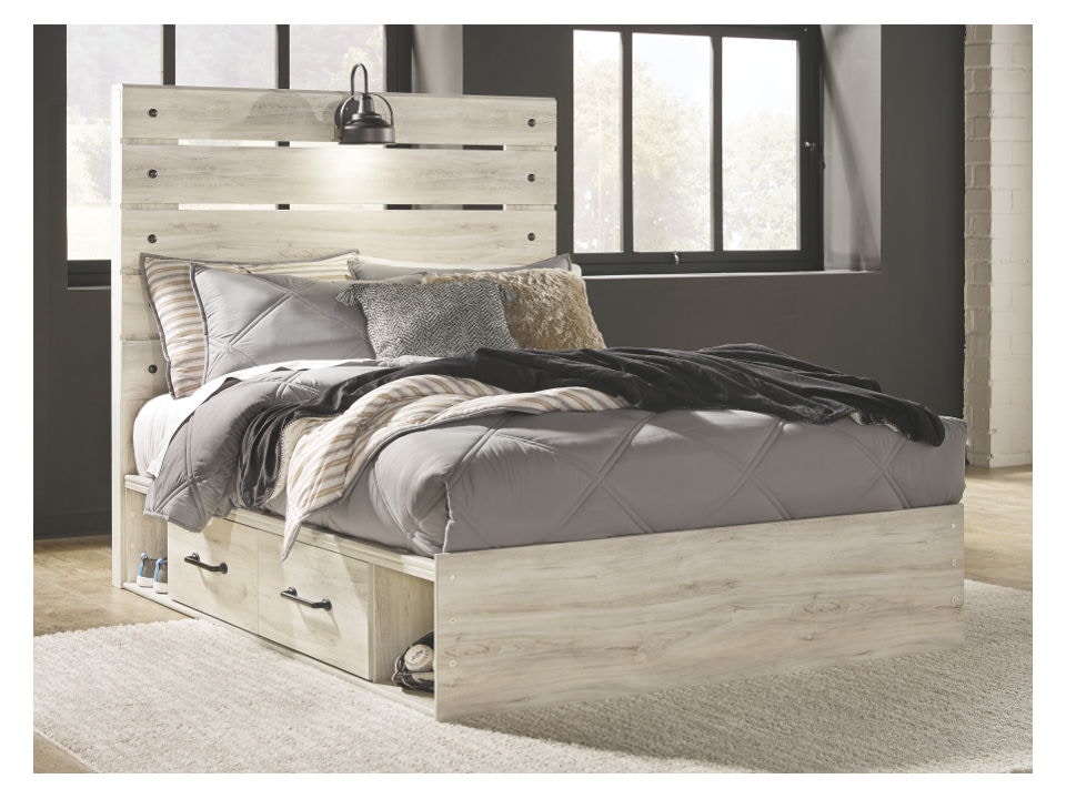 Ashley Full Panel Bed with 2 Storages B192-87-84-50-2-B100-12