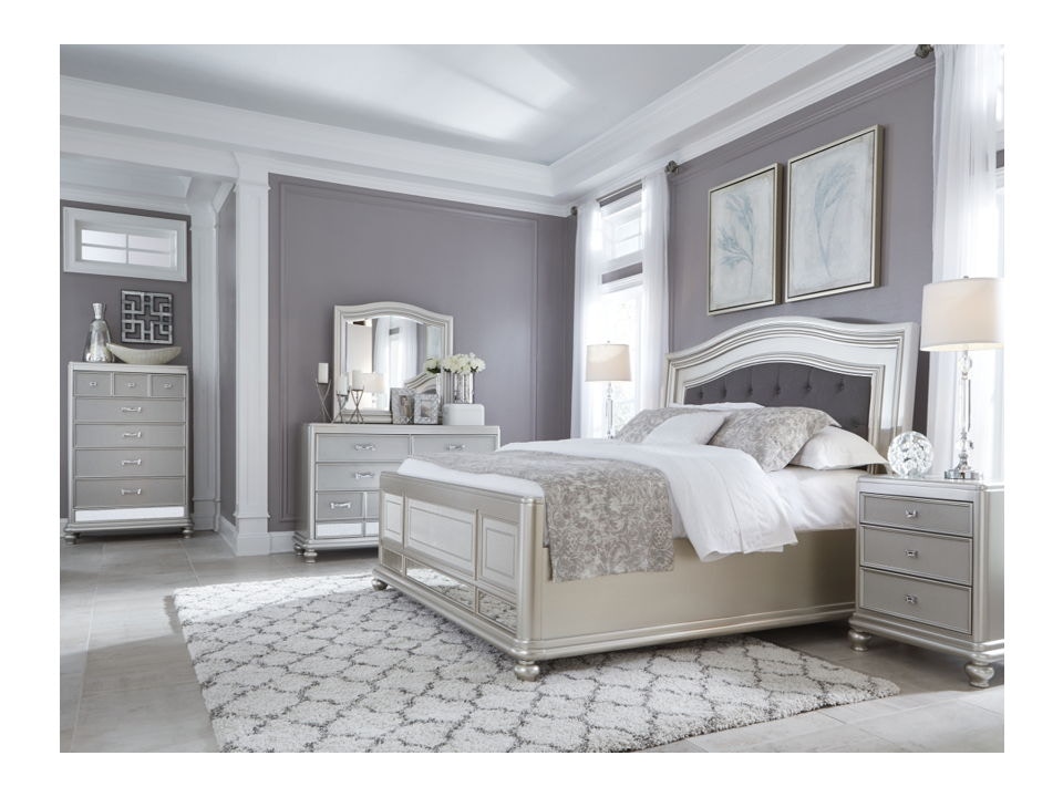 Queen silver store bedroom set