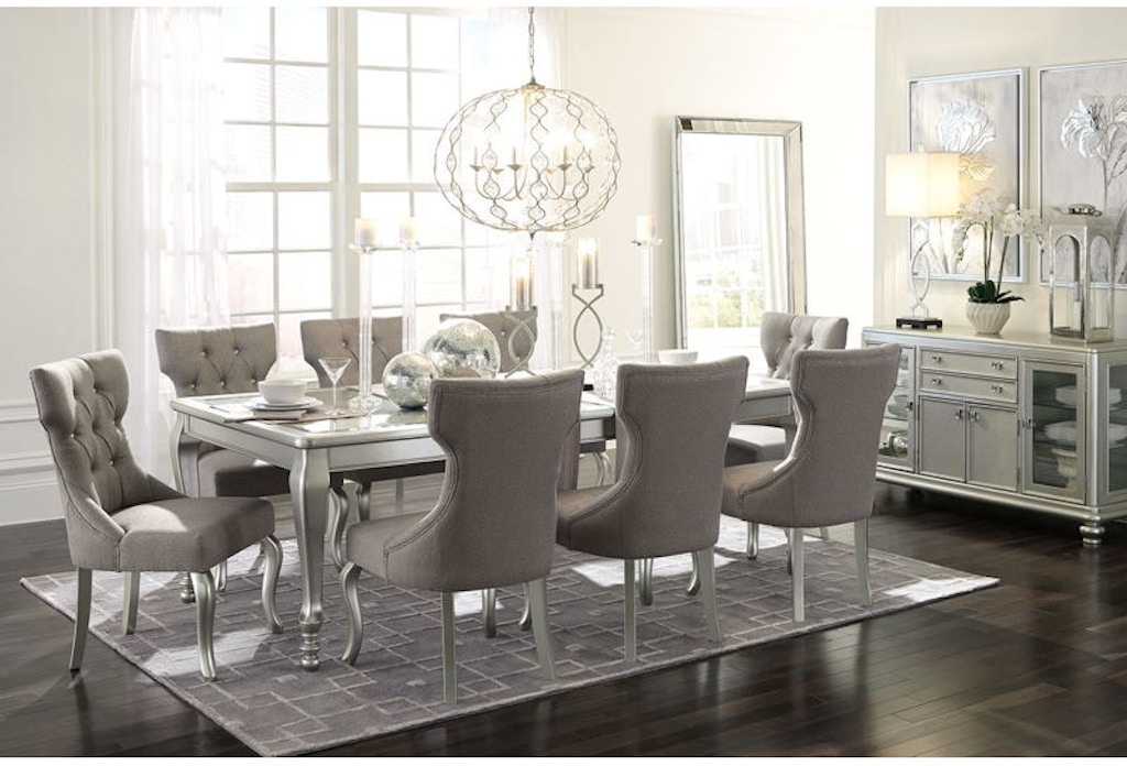 silver gray dining room set