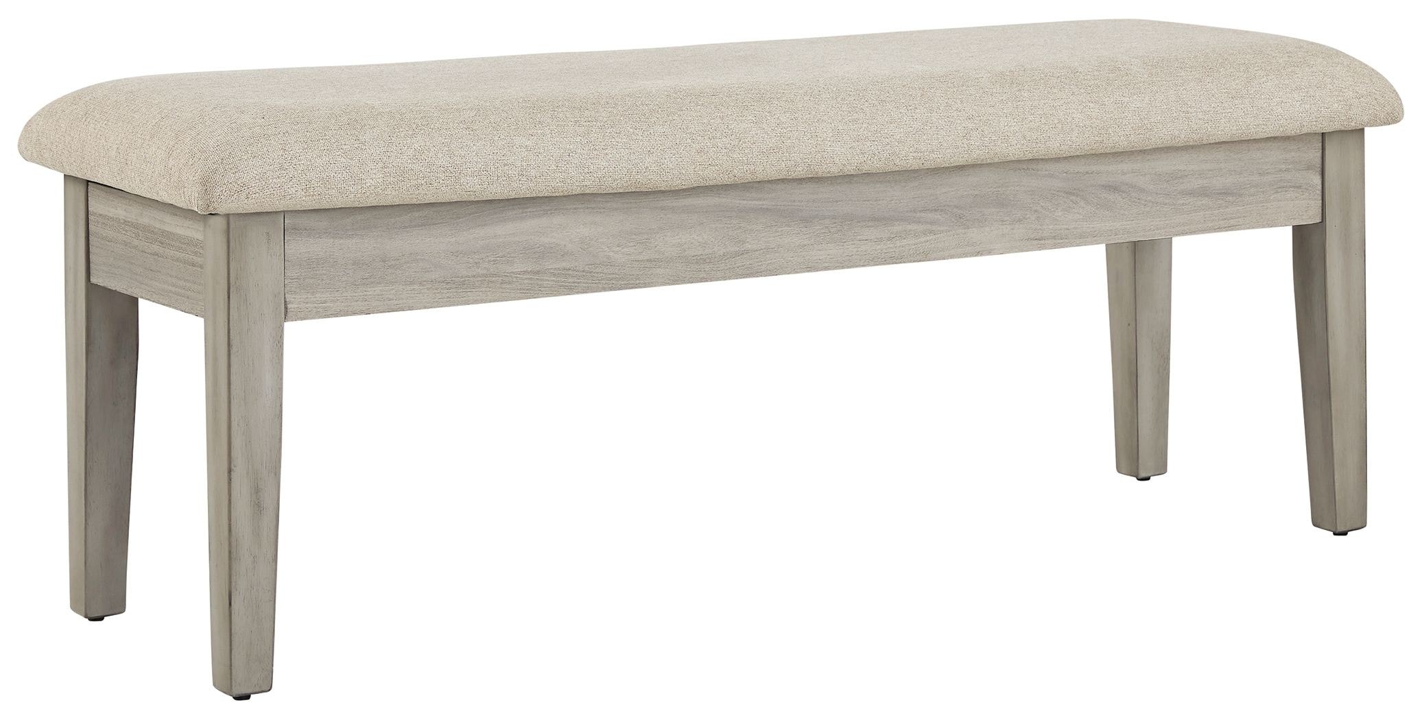 Gray upholstered dining discount bench