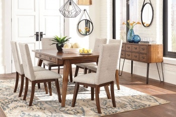 Ashley Centiar 8 Piece Rectangular Dining Set Portland OR Key Home Furnishings