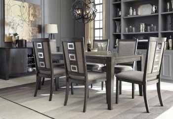 modern curved upholstered dining chair