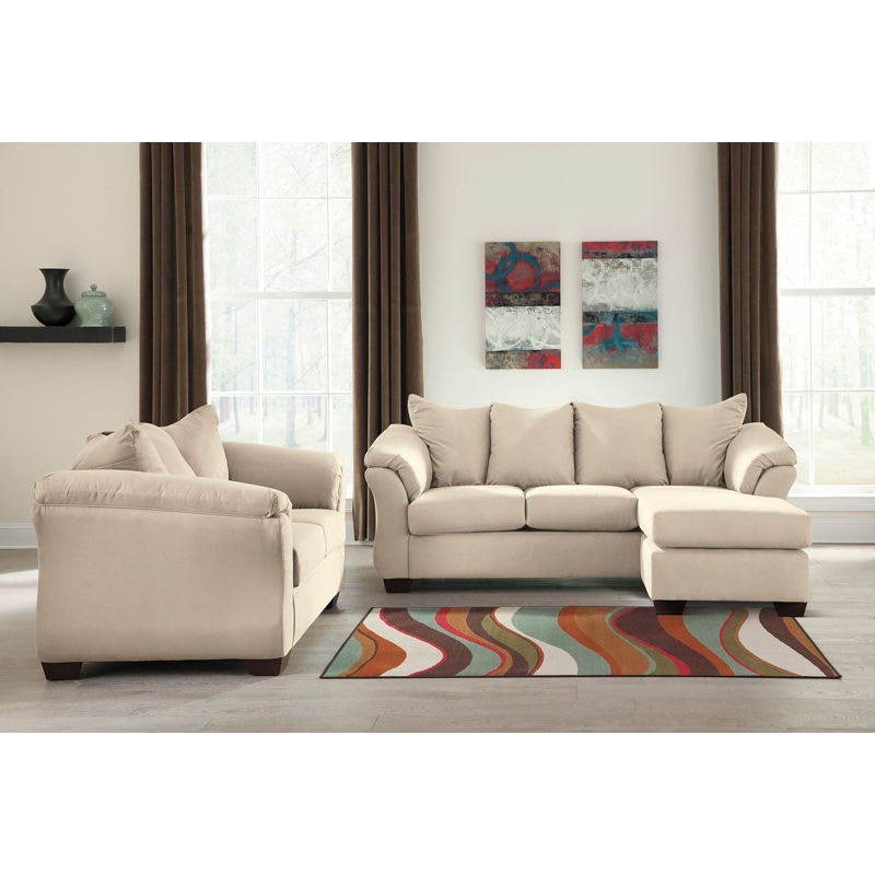 Sofa with chaise and deals loveseat set