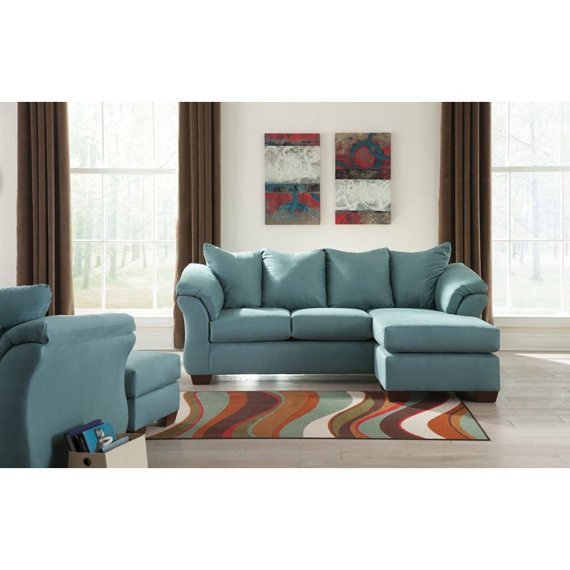 Ashley darcy sofa chaise outlet blue