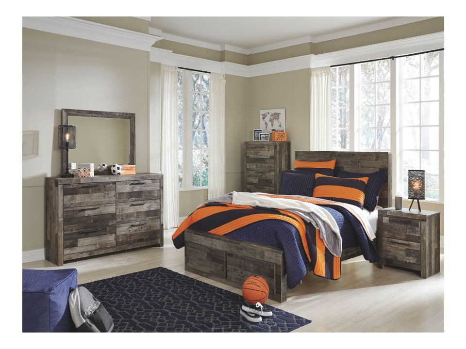 Paterson シャドーボックス Akerson Gray Panel Bedroom Set - Luna Furniture