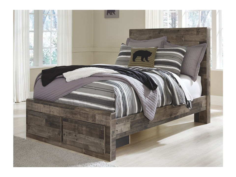 Benchcraft By Ashley Derekson Rustic Modern Queen Storage