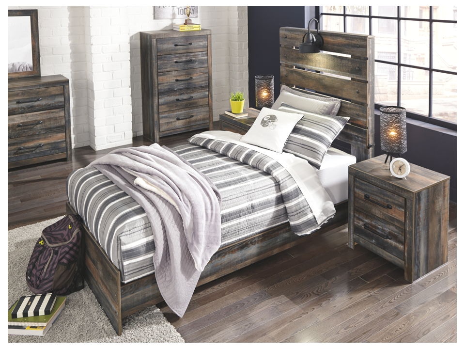 Ashley Dresser and Mirror and Chest and Twin Panel Bed Set B211-31-36-46-53-52-83