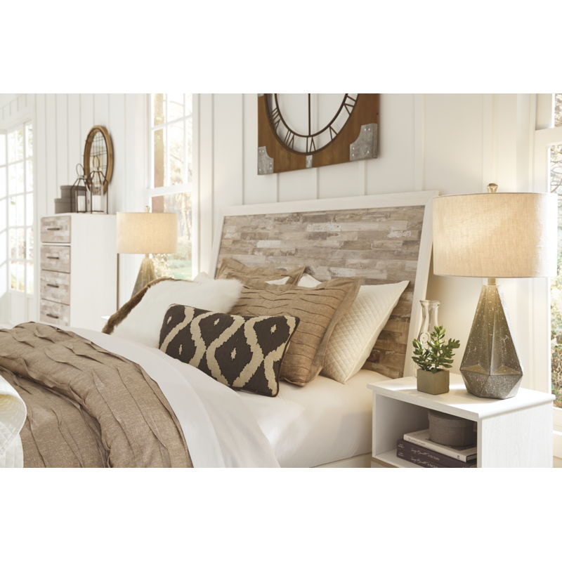 Ashley Evanni Queen Headboard With Metal Bolt On Frame B315-57-B100-31 ...