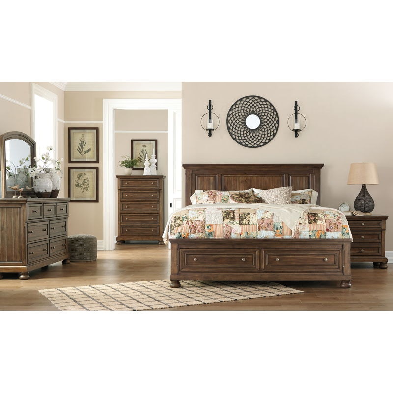 Ashley Flynnter King Panel Bed with Storage B719-58-76-99