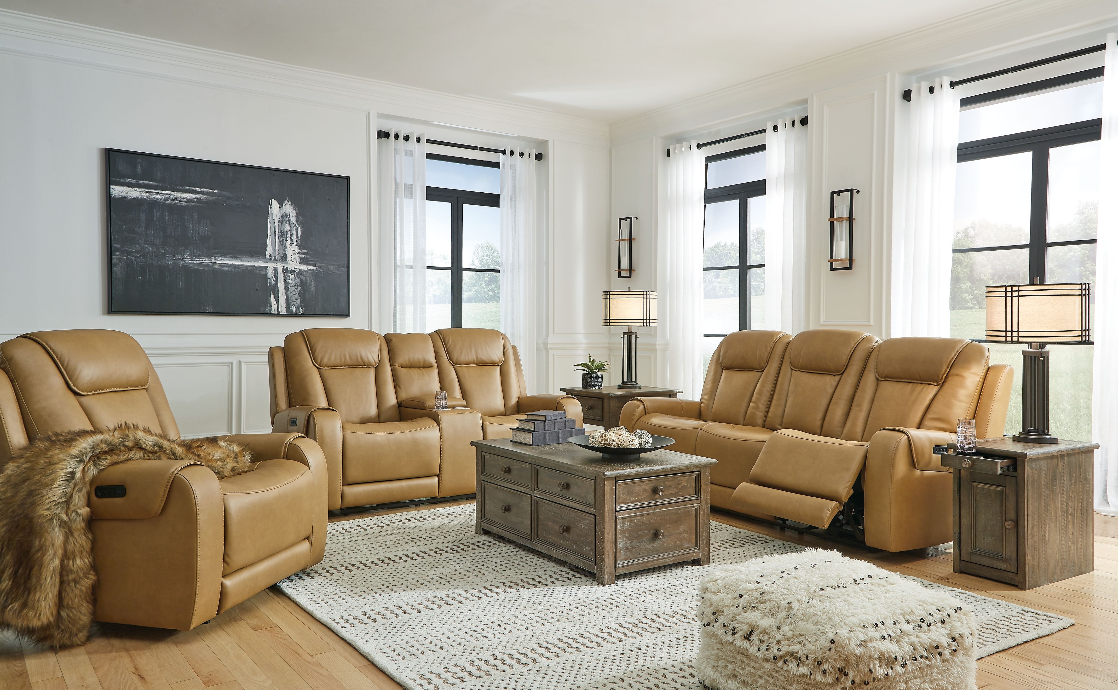 Ashley Card Player 3 Piece Power Reclining Living Room Set 11807