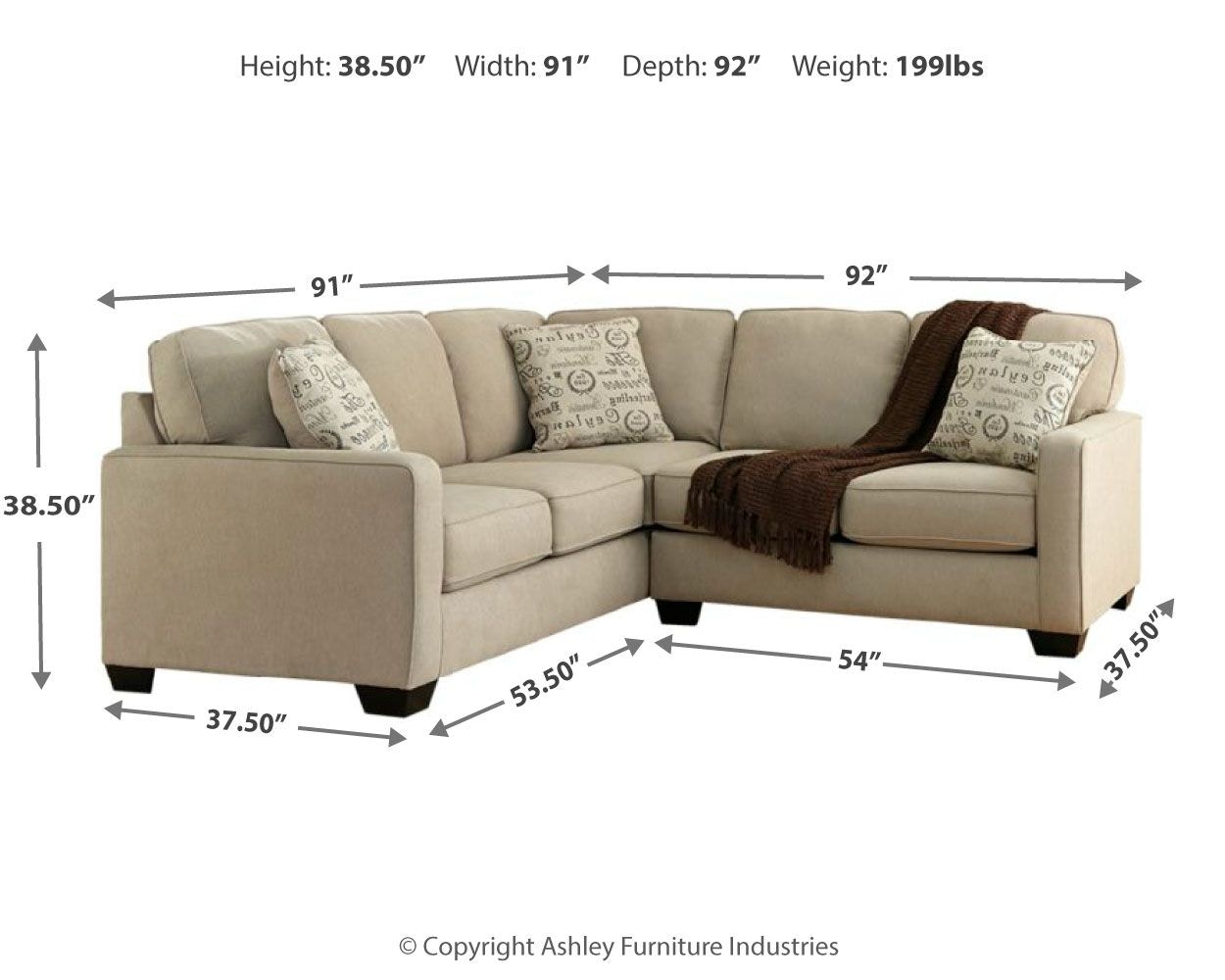 Ashley Alenya Sectional 166006656 Portland, OR Key Home Furnishings