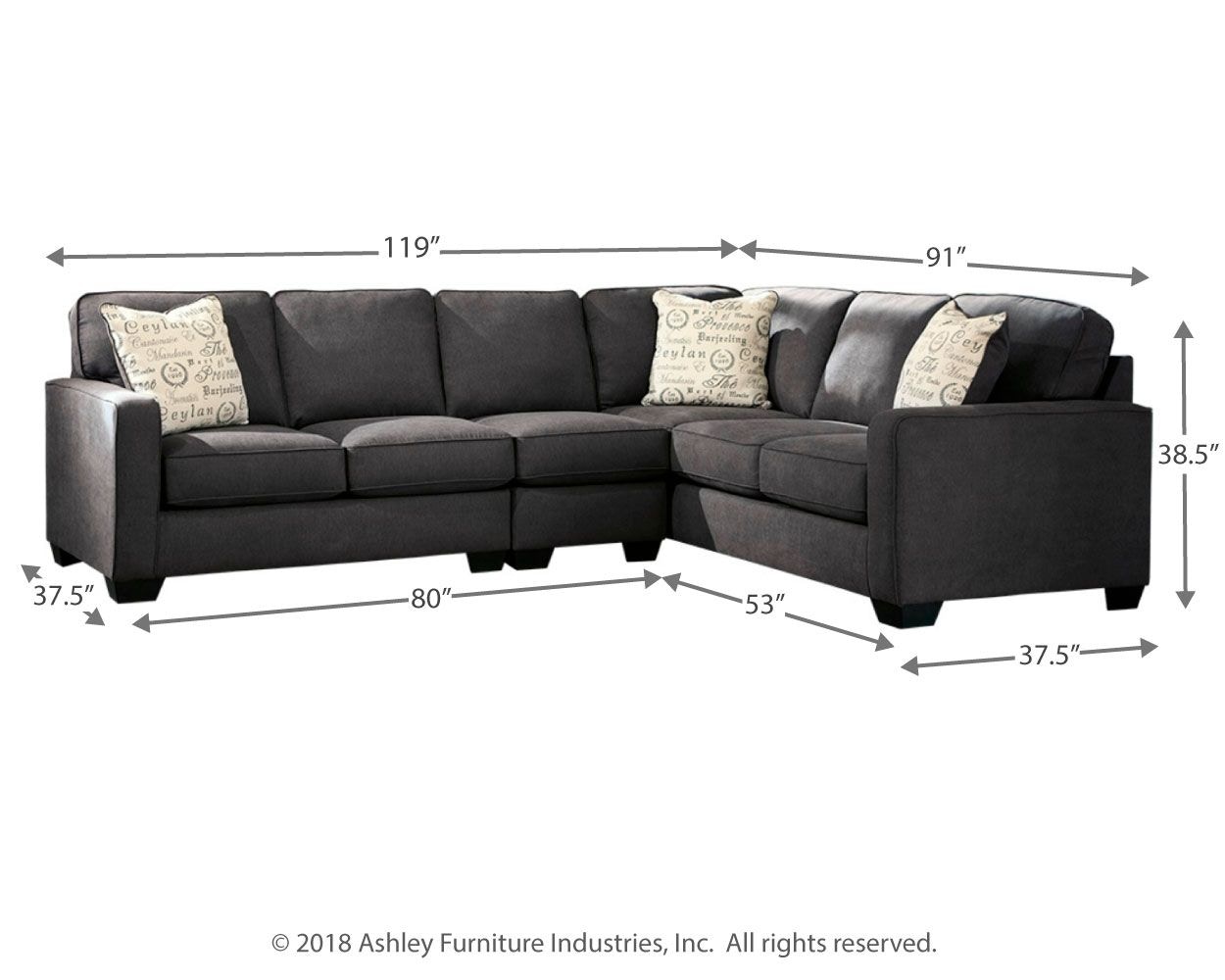 Ashley Alenya Sectional 16601554667 Portland, OR Key Home