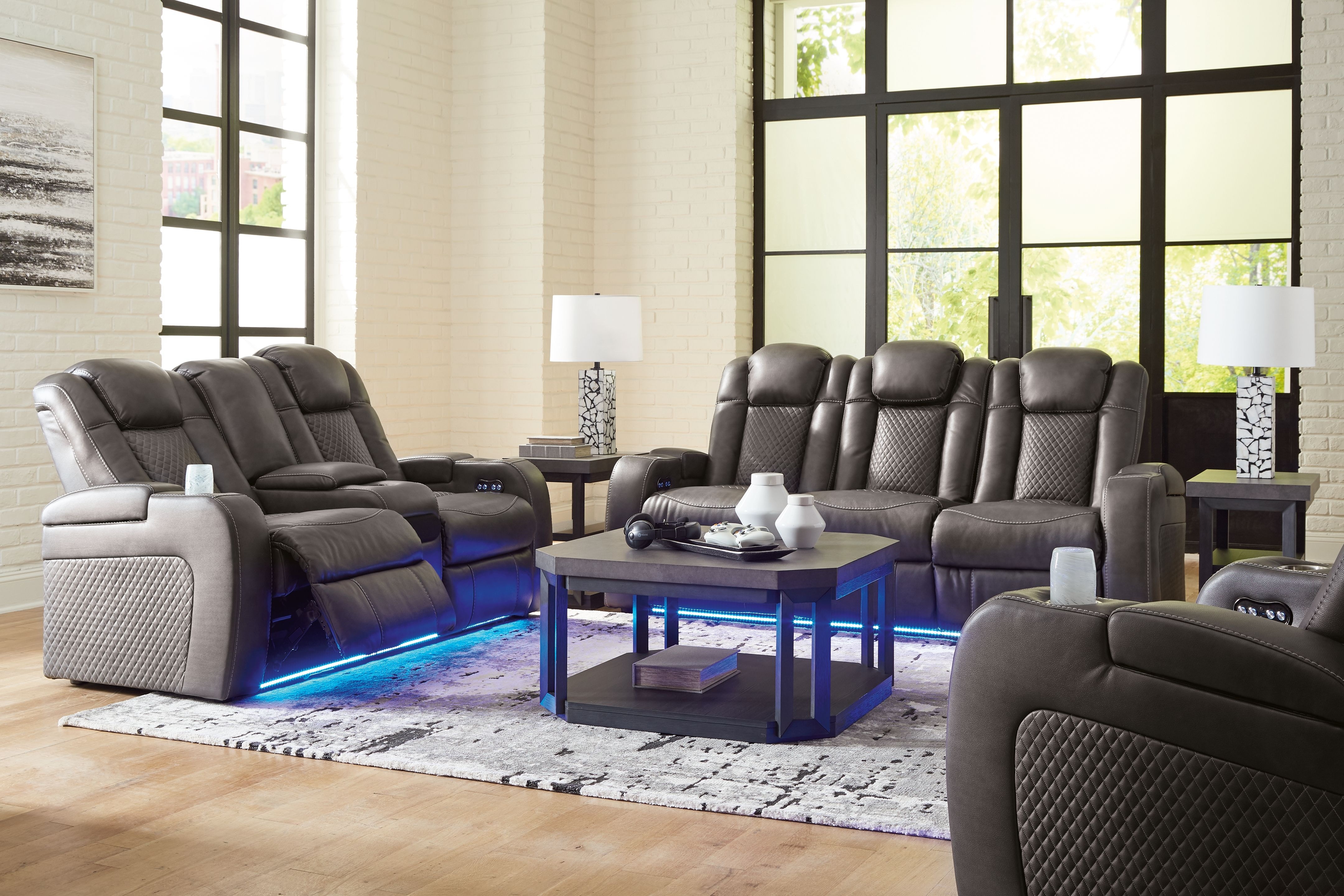 Ashley Fyne Dyme 3 Piece Power Reclining Living Room Set 36602 15 18 13 Portland OR Key Home