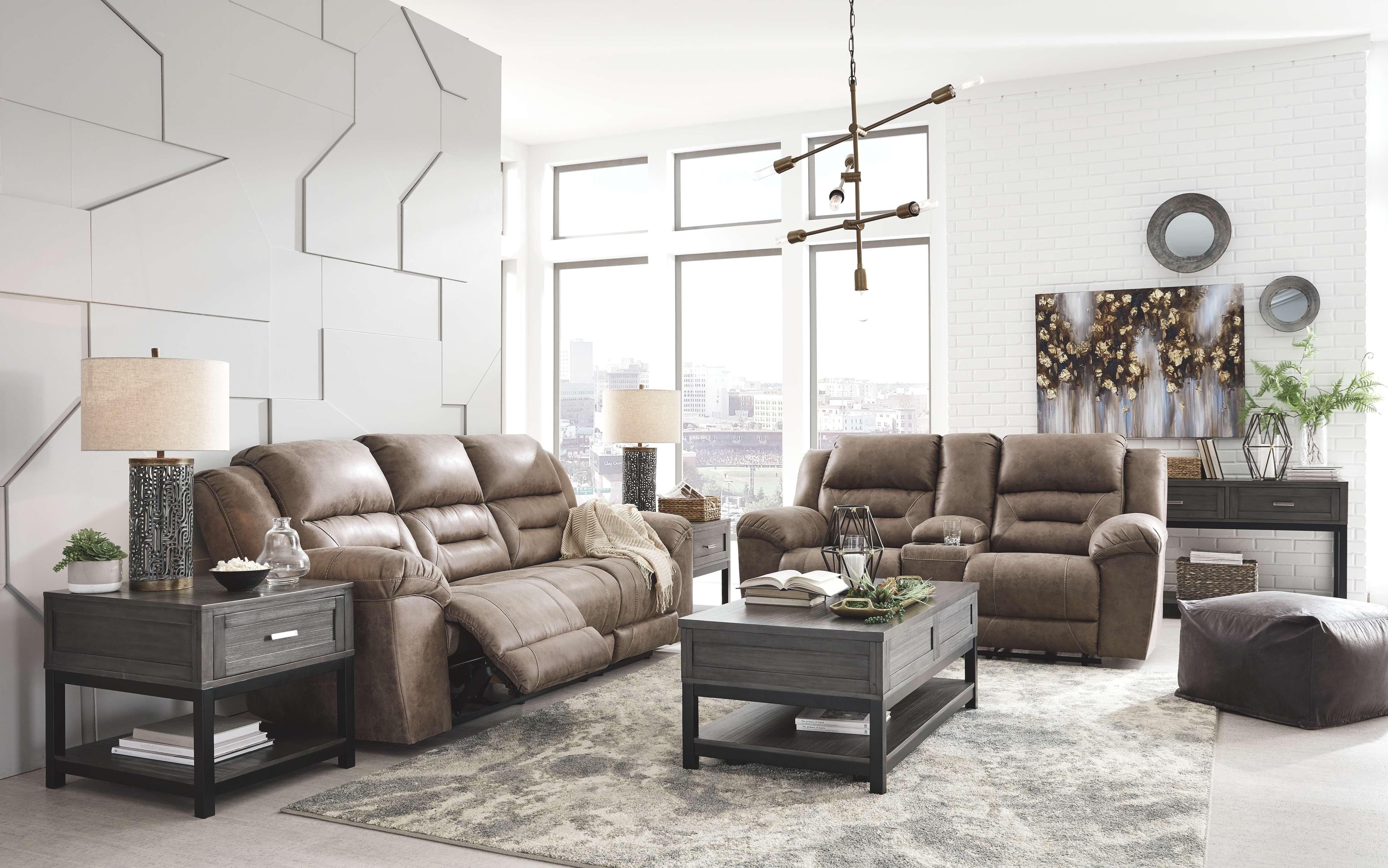 Stoneland fossil store reclining sofa