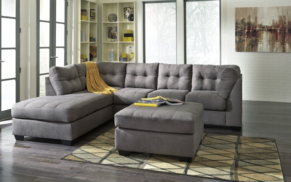 Ashley grey deals sectional with chaise