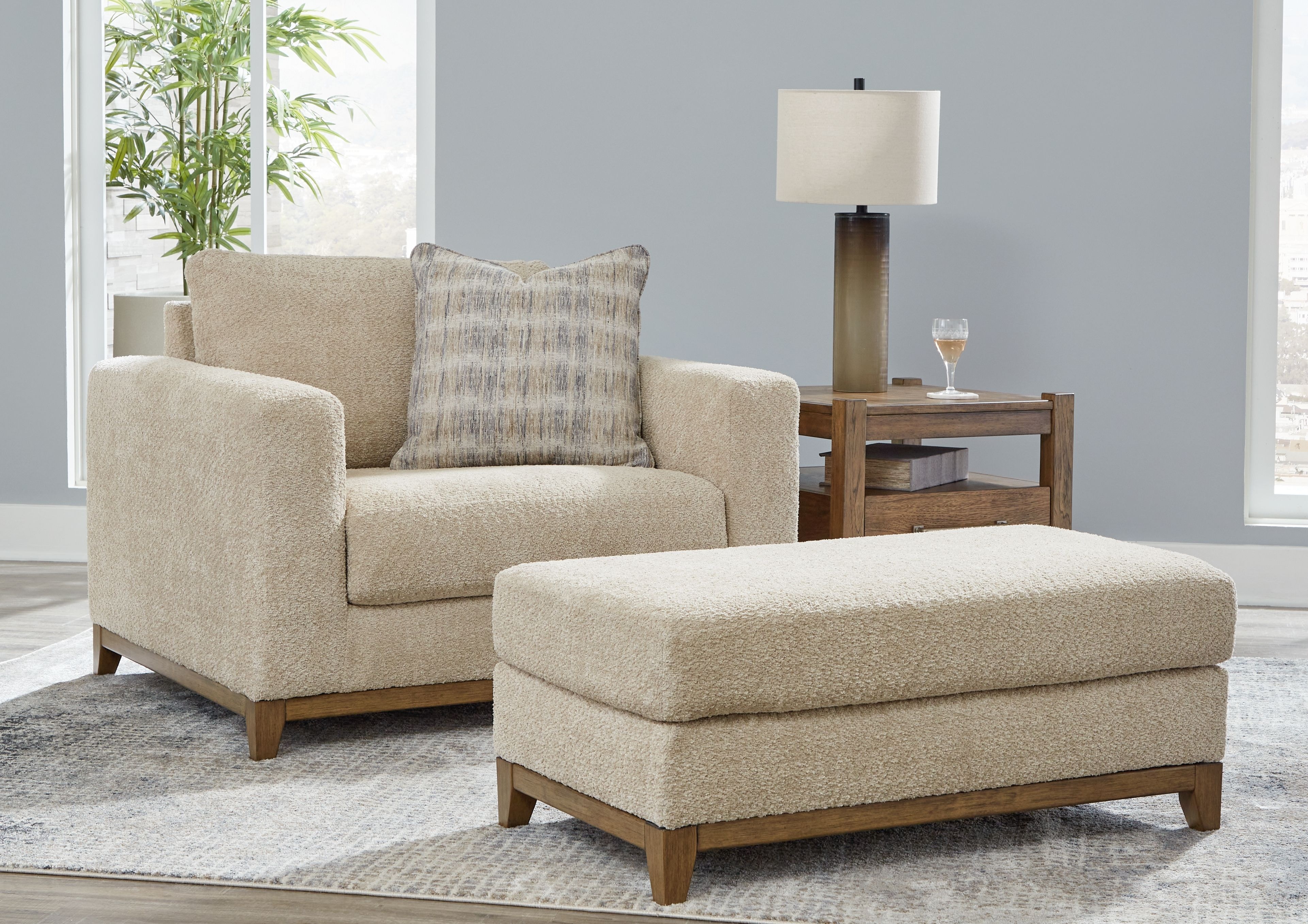 Ashley chairs best sale with ottomans