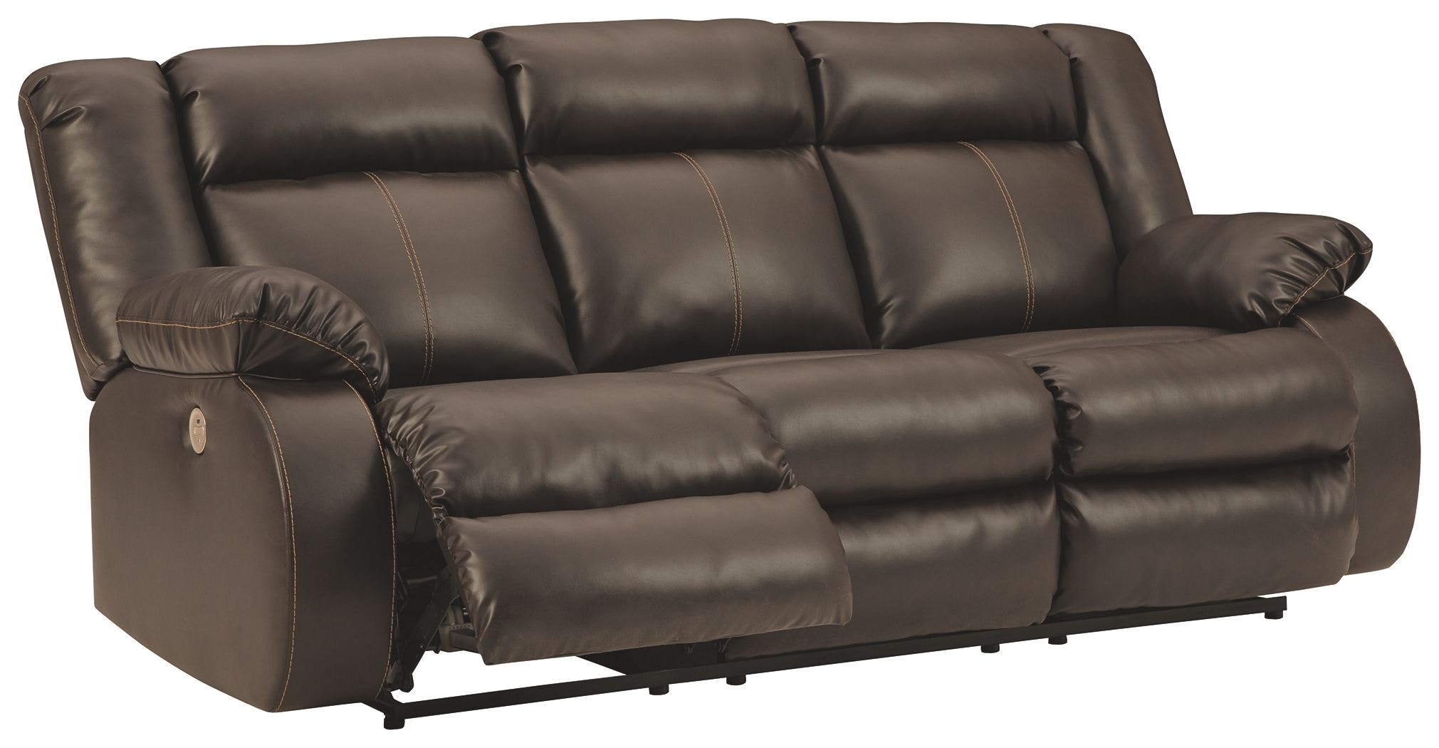 Denoron power outlet reclining loveseat