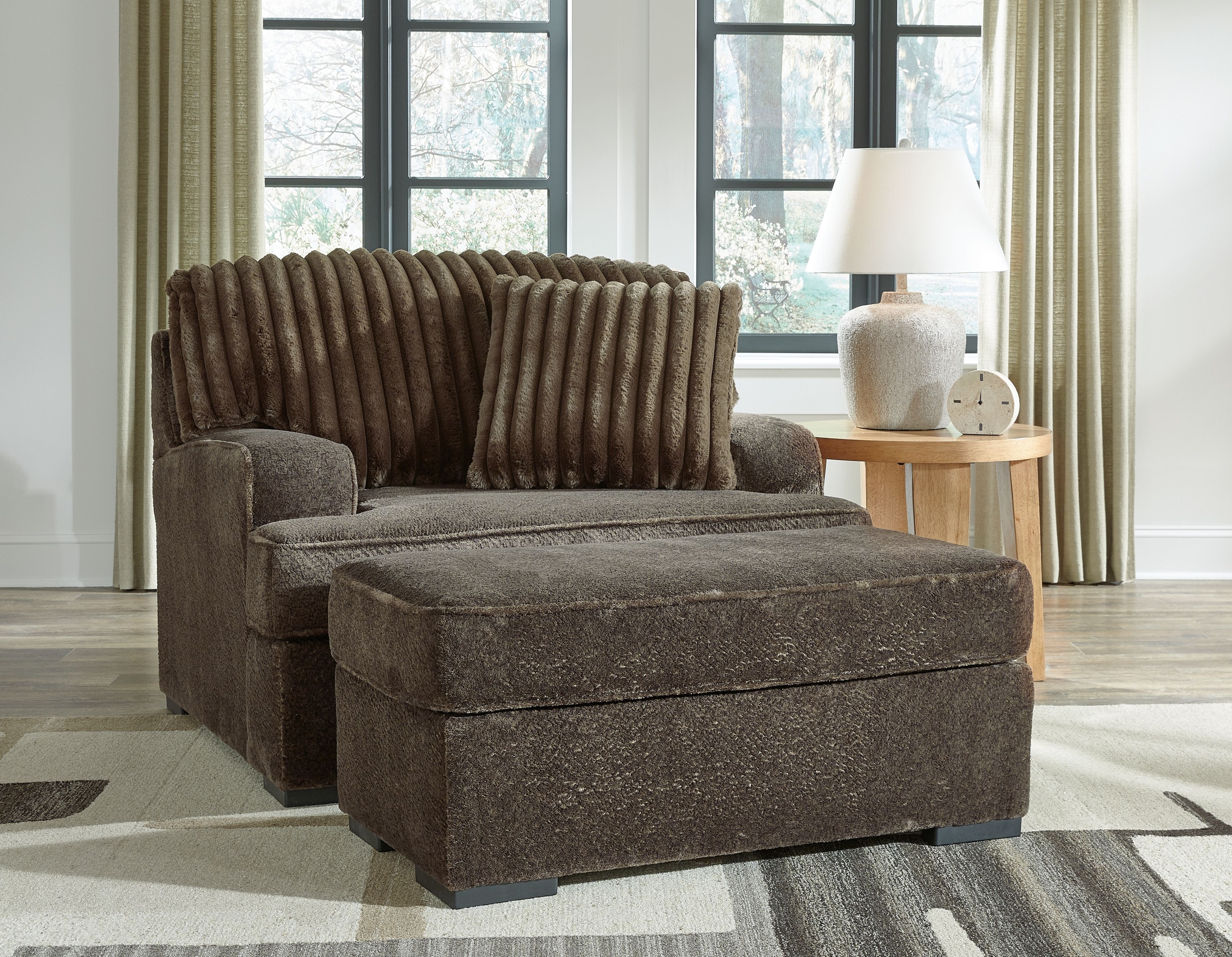 2 Piece Chair And A Half Ottoman