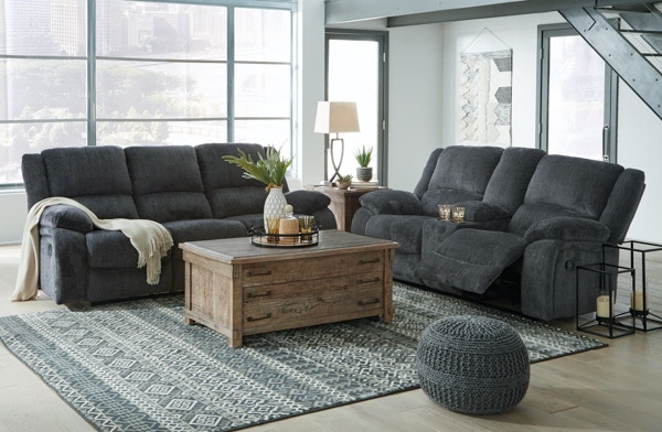 ダリアチャコールグレー34 Ashley Draycoll 2 Piece Reclining Living Room Set 76504-88-94