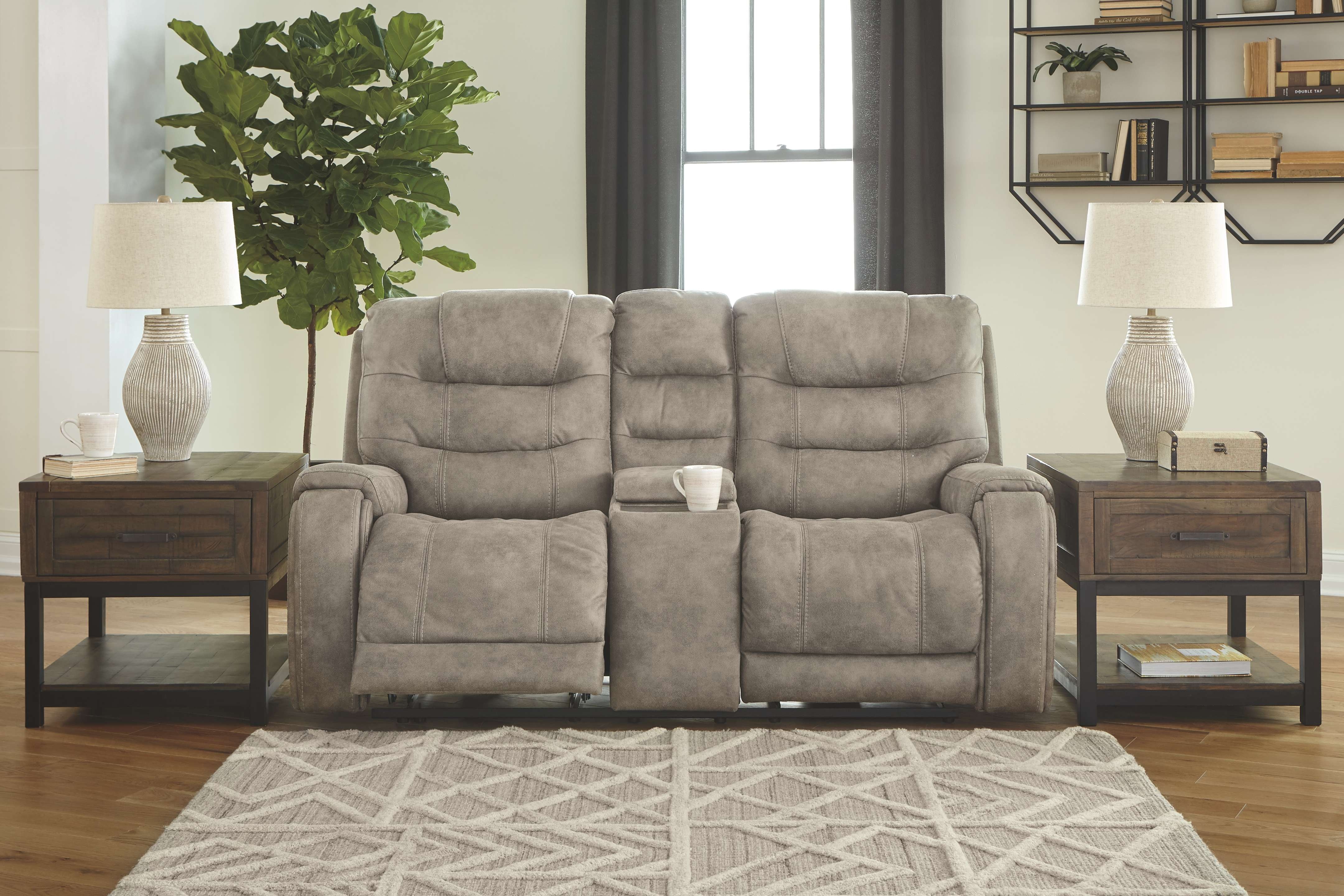 Ashley Yacolt Power Reclining with Adjustable Headrest Sofa & Loveseat Set 820011518 Portland