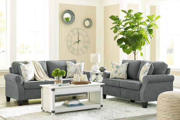 Ashley alandari deals gray sofa