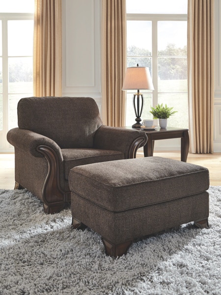 Oversized chair with online ottoman ashley furniture