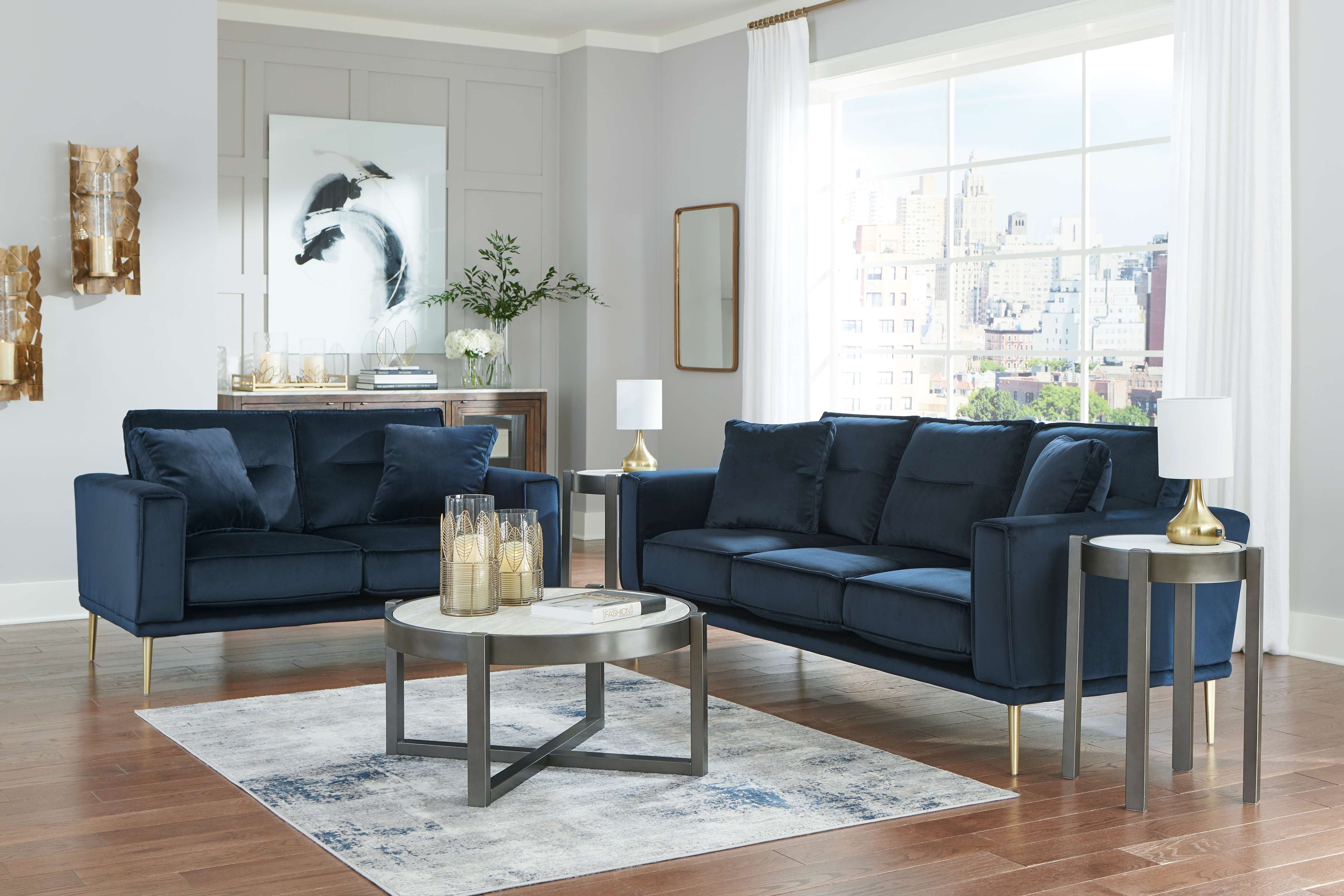 Navy loveseat deals