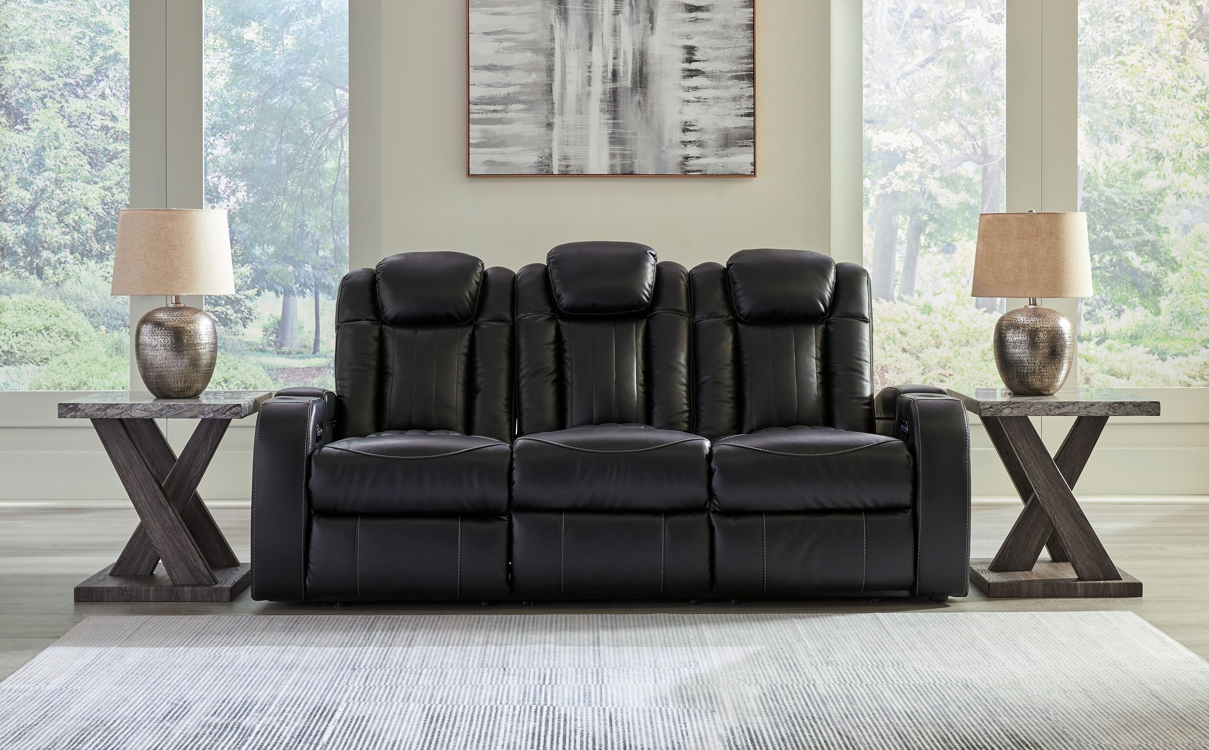 Ashley Caveman Den 3 Piece Power Reclining Living Room Set 90703