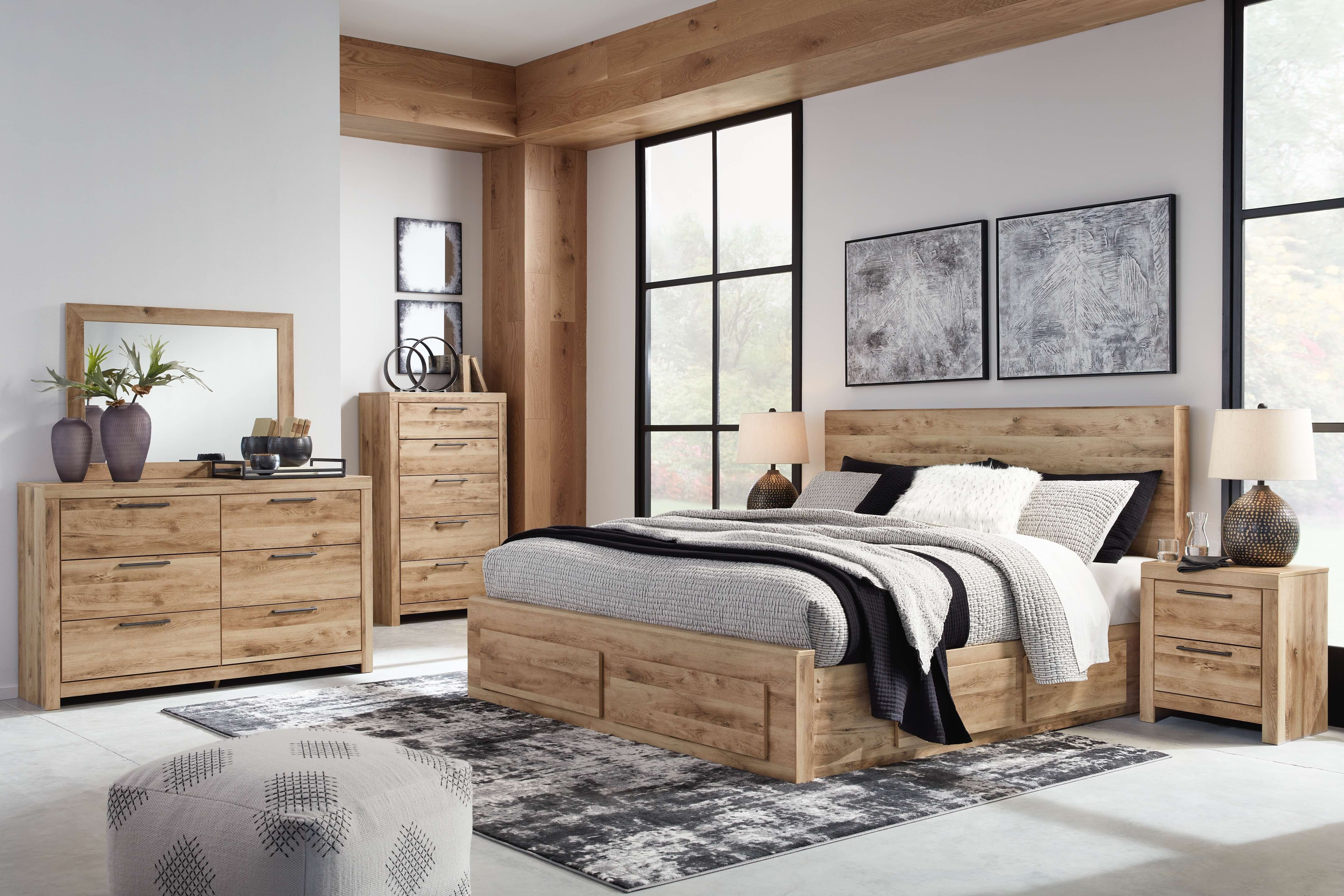 Ashley 9 Piece Queen Panel Storage Bed Set B1050-31-36-46-57-54S-95-60-2-B100-13