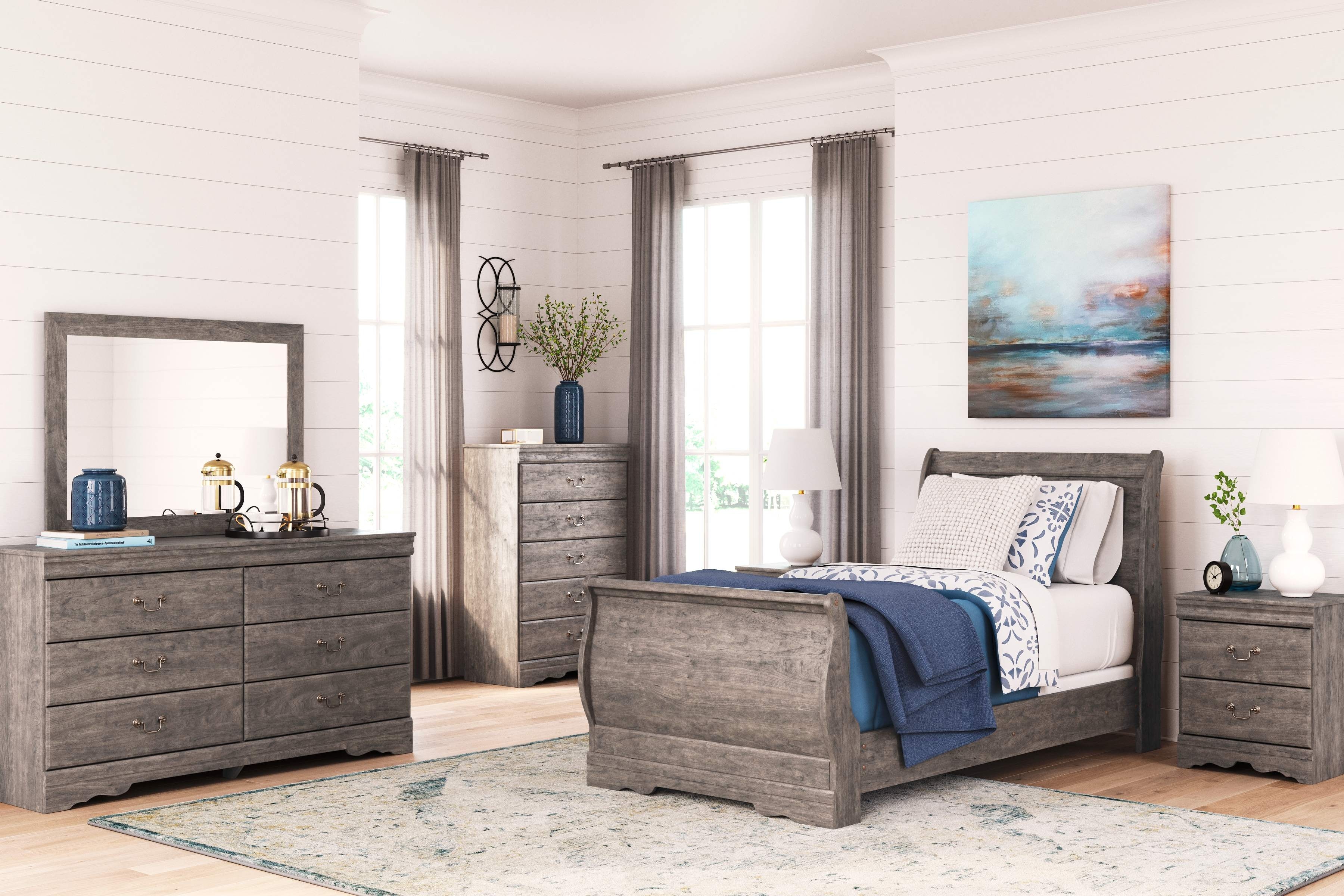 Bobs furniture online twin bed set