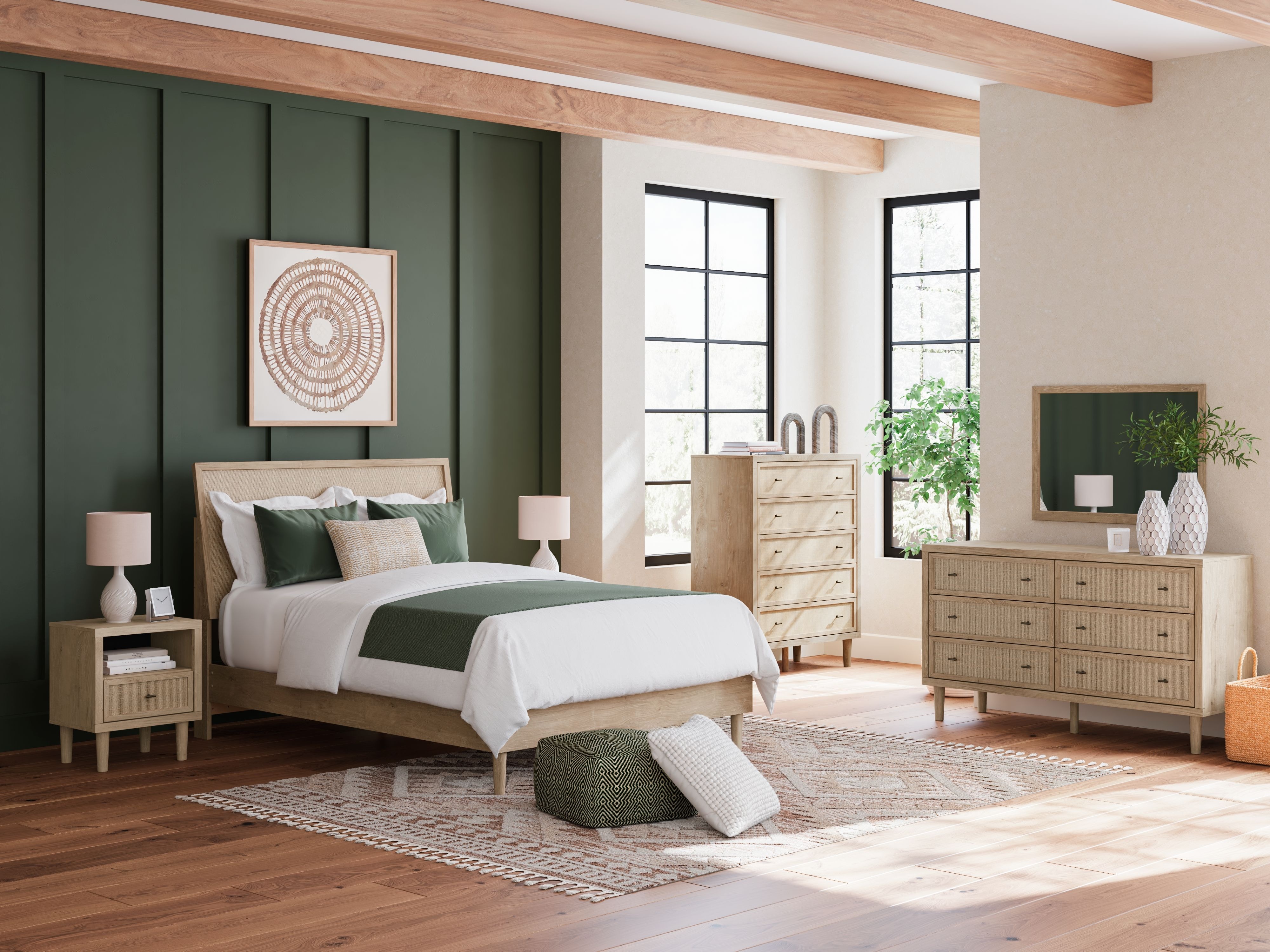 Ashley 5 Piece Queen Panel Bed Set B1199-231-36-57-154-B100-13