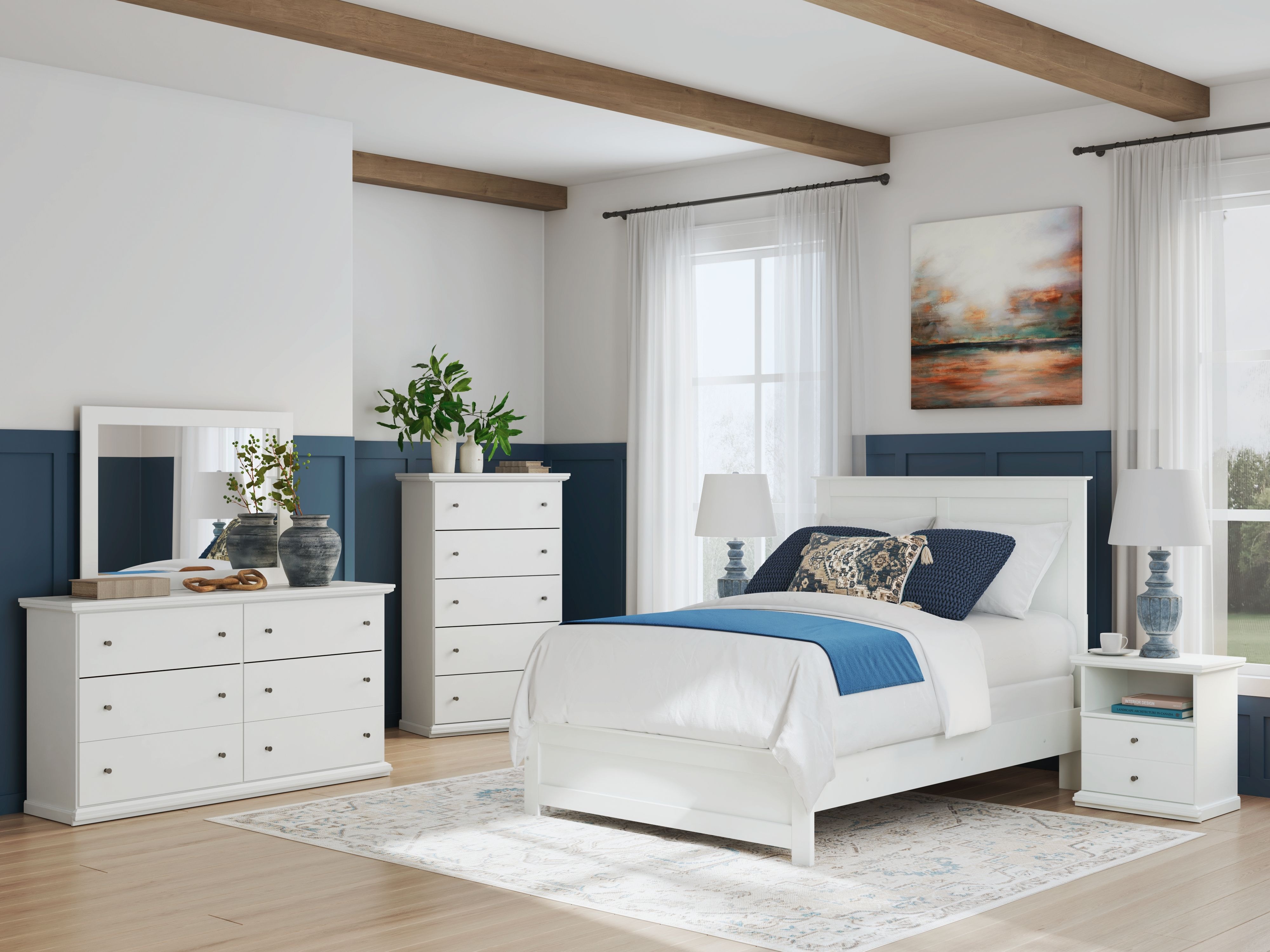 Ashley 4 Piece Full Panel Bed Set B139-31-35-55-186