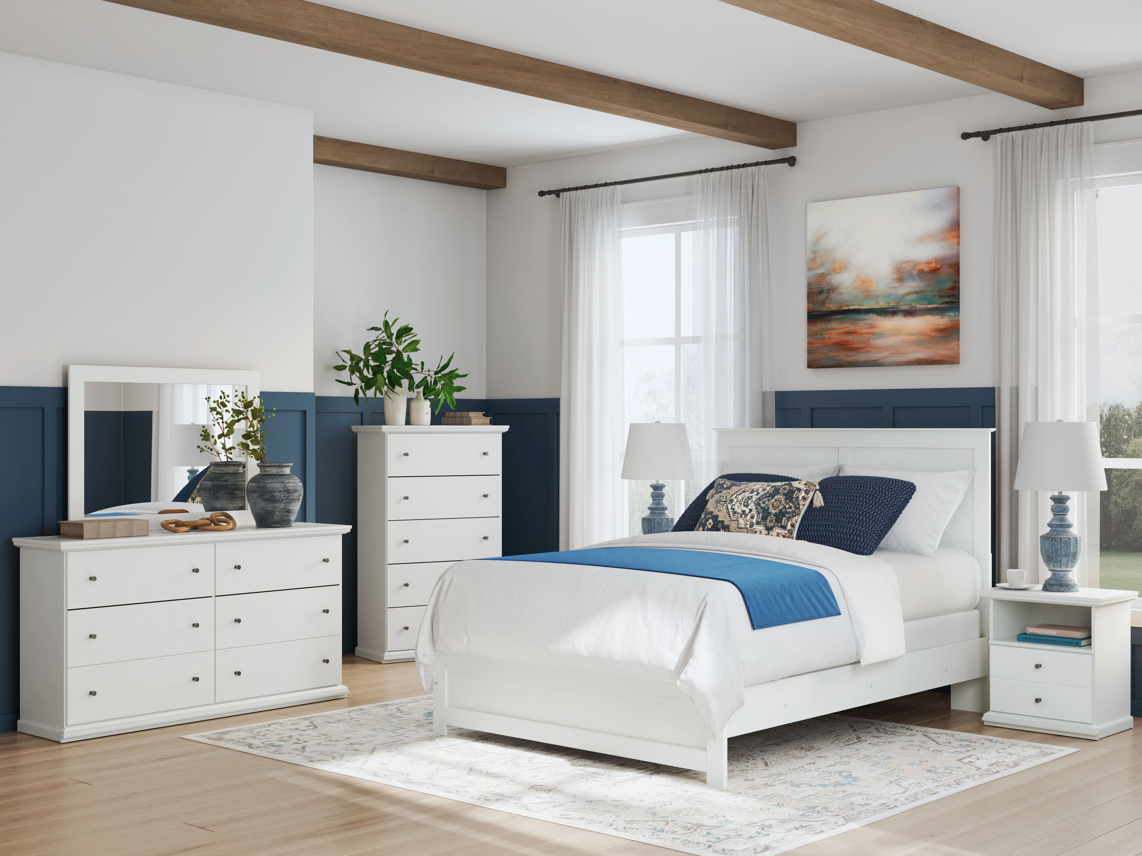 Ashley 4 Piece Queen Panel Bed Set B139-31-35-71-196