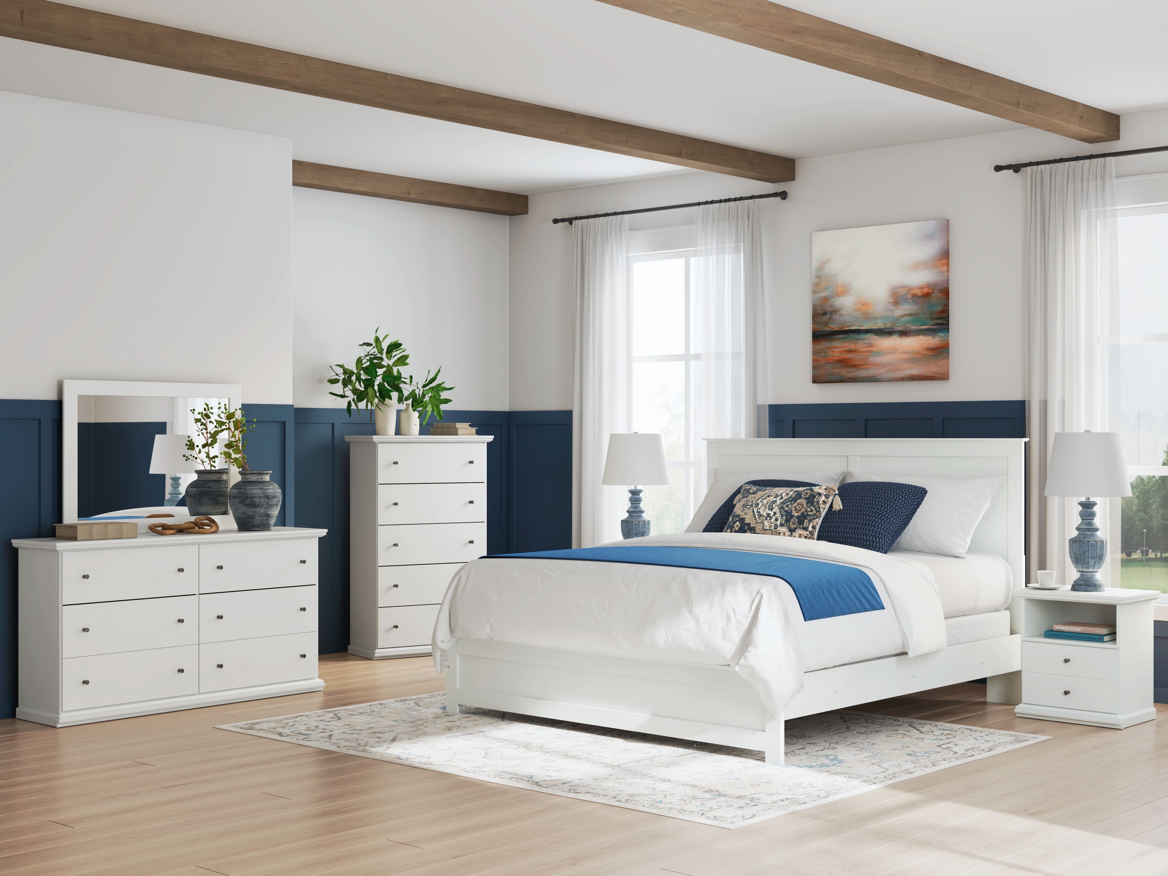 Ashley 6 Piece King Panel Bed Set B139-31-35-72-197-91-2