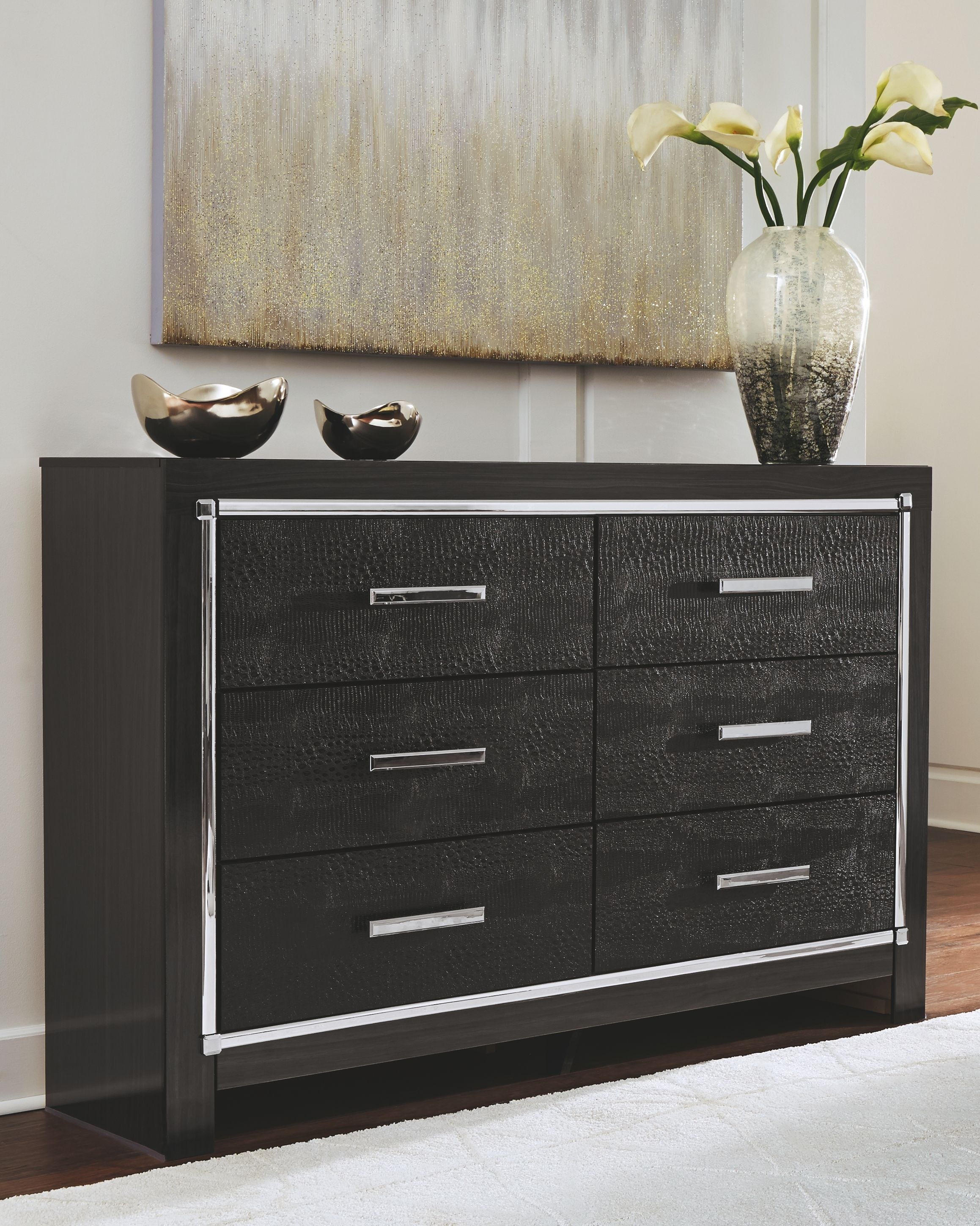 green emerald velvet dress Modern Glam Dresser of 7 Drawers White and Silver Glitter Hidden Jewelry Drawers Ball Bearing Glides Modern Wooden Bedroom Furniture Silver White main image 0