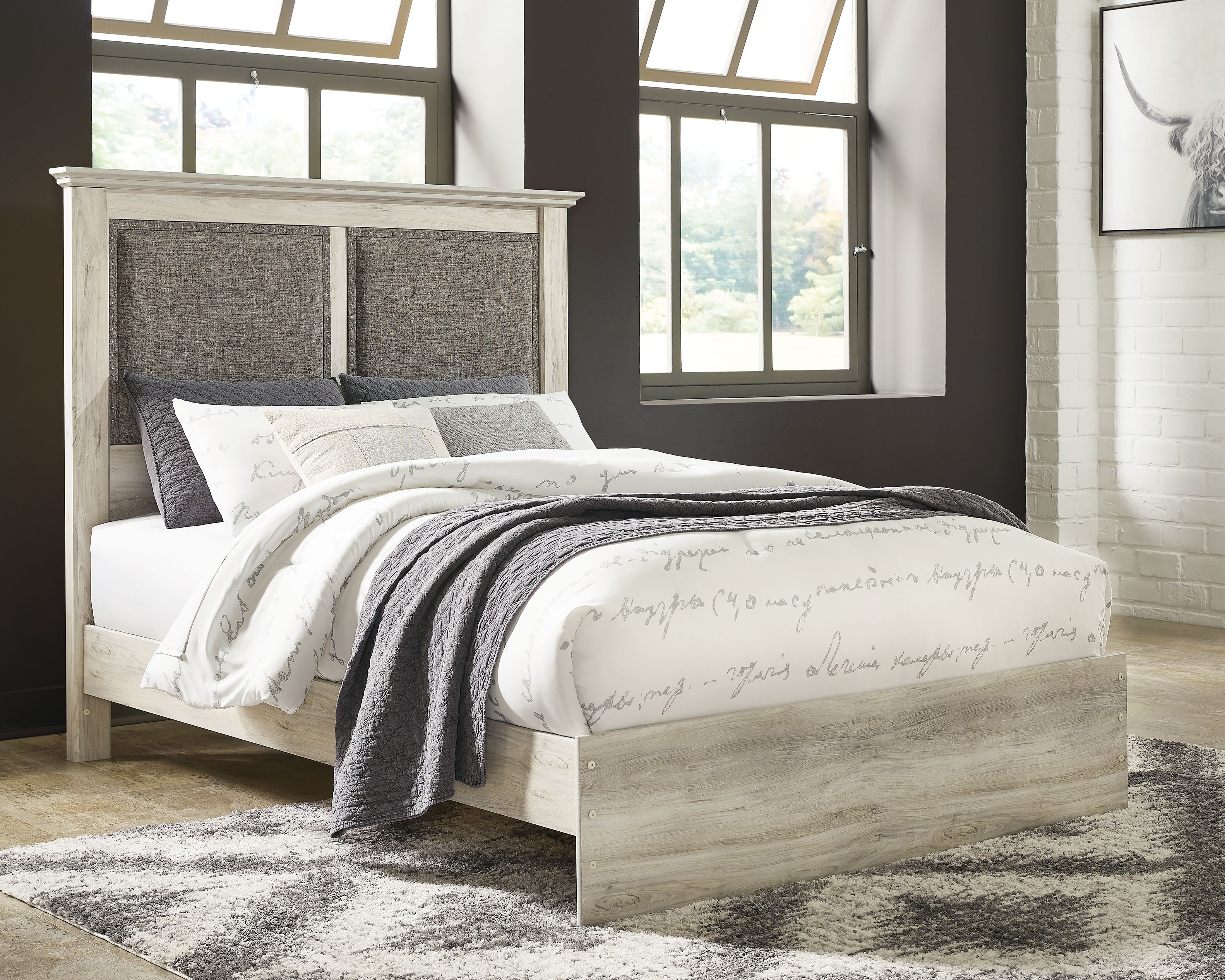 Signature Design By Ashley Realyn B743B6 King Upholstered Panel Bed