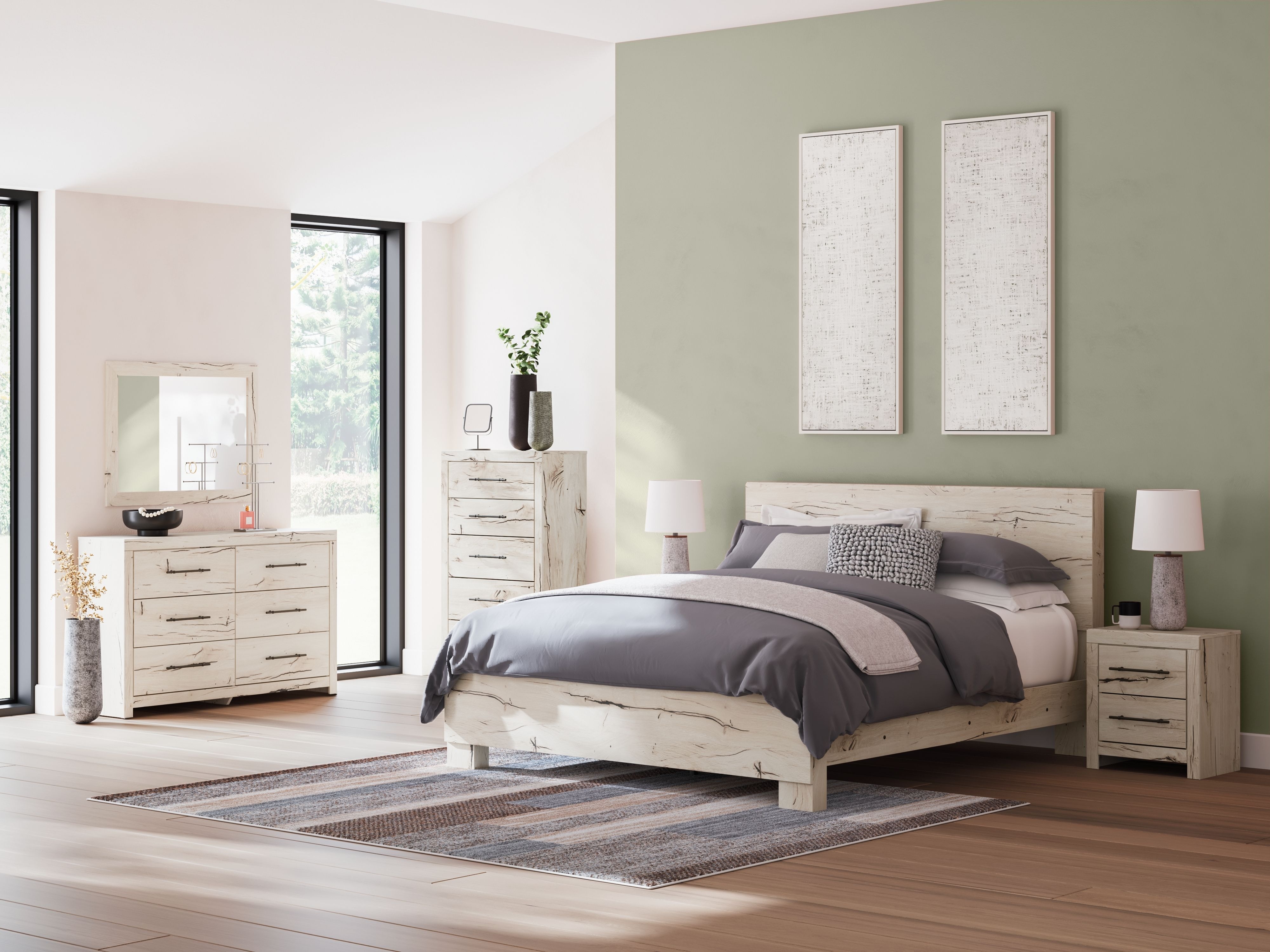 Ashley 6 Piece King Panel Bed Set B2310-31-36-46-58-56-97