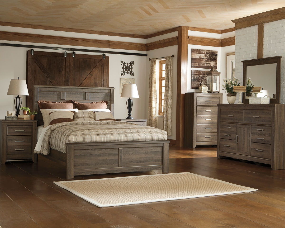 Ashley furniture dark brown deals bedroom set