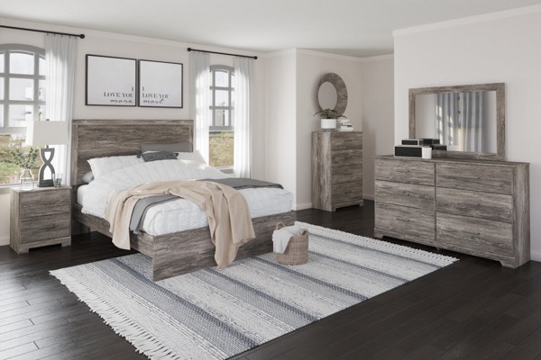 Ashley furniture deals grey bed