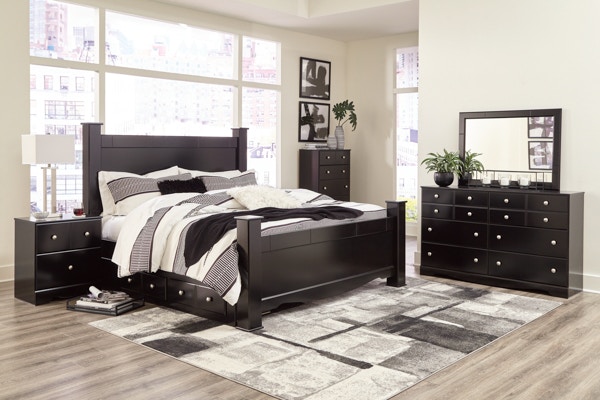 Ashley Mirlotown 6 Piece King Poster Bedroom Set B2711-31-36-46-68 