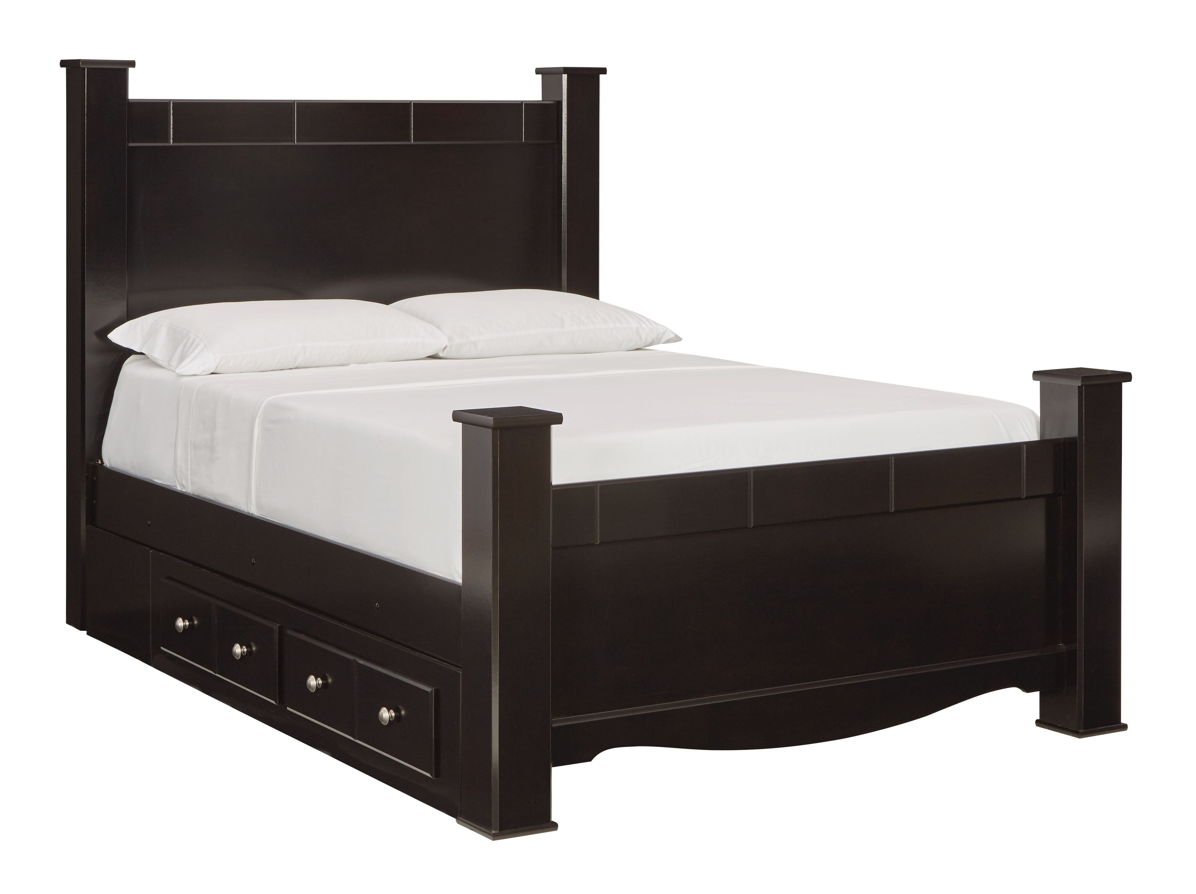 Ashley Mirlotown Queen Poster Bed with Side Storage B2711-67