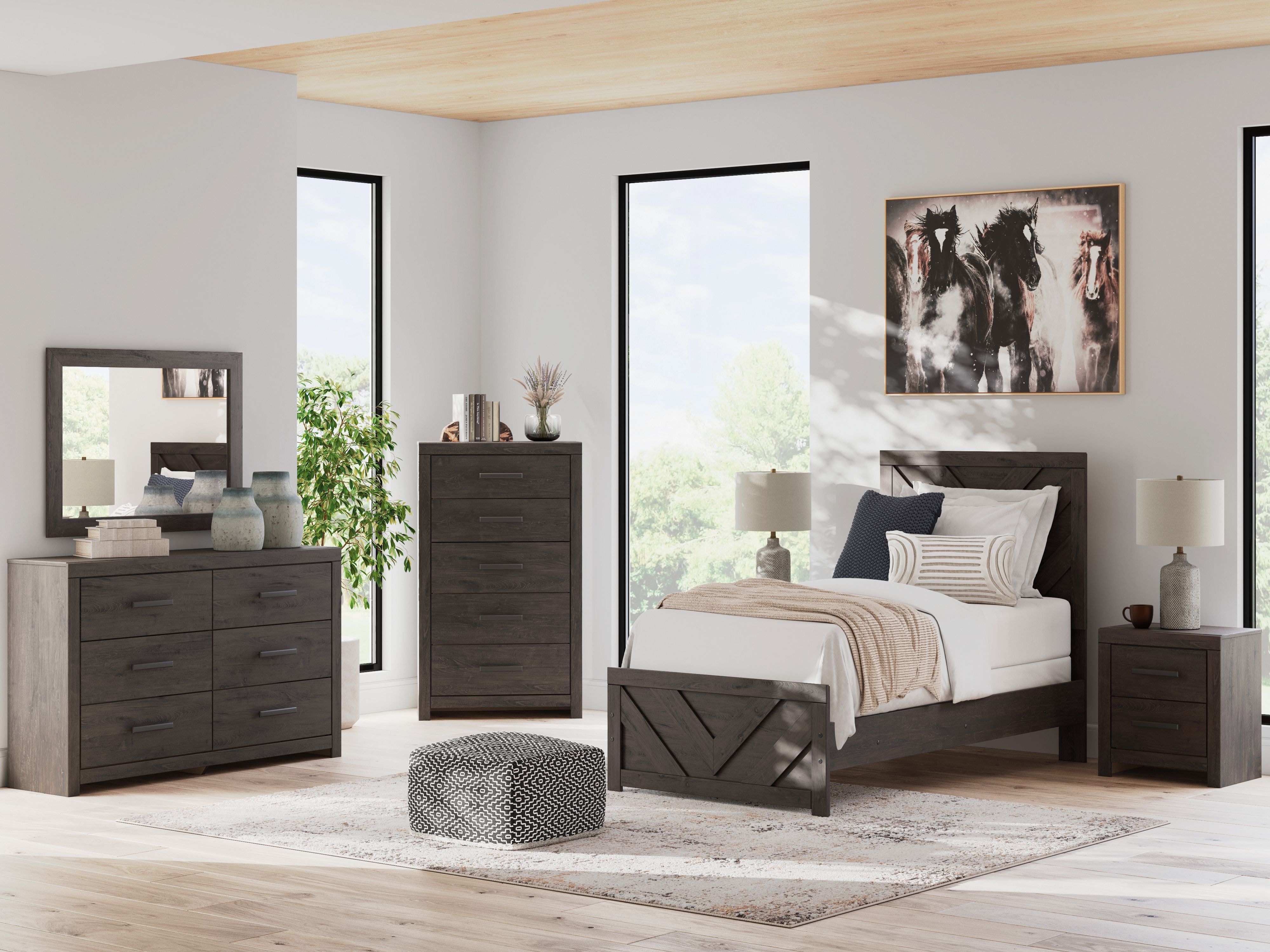 Ashley Prendonea 5 Piece Twin Panel Bed Set B3789-31-36-46-53-83 -  Portland, OR | Key Home