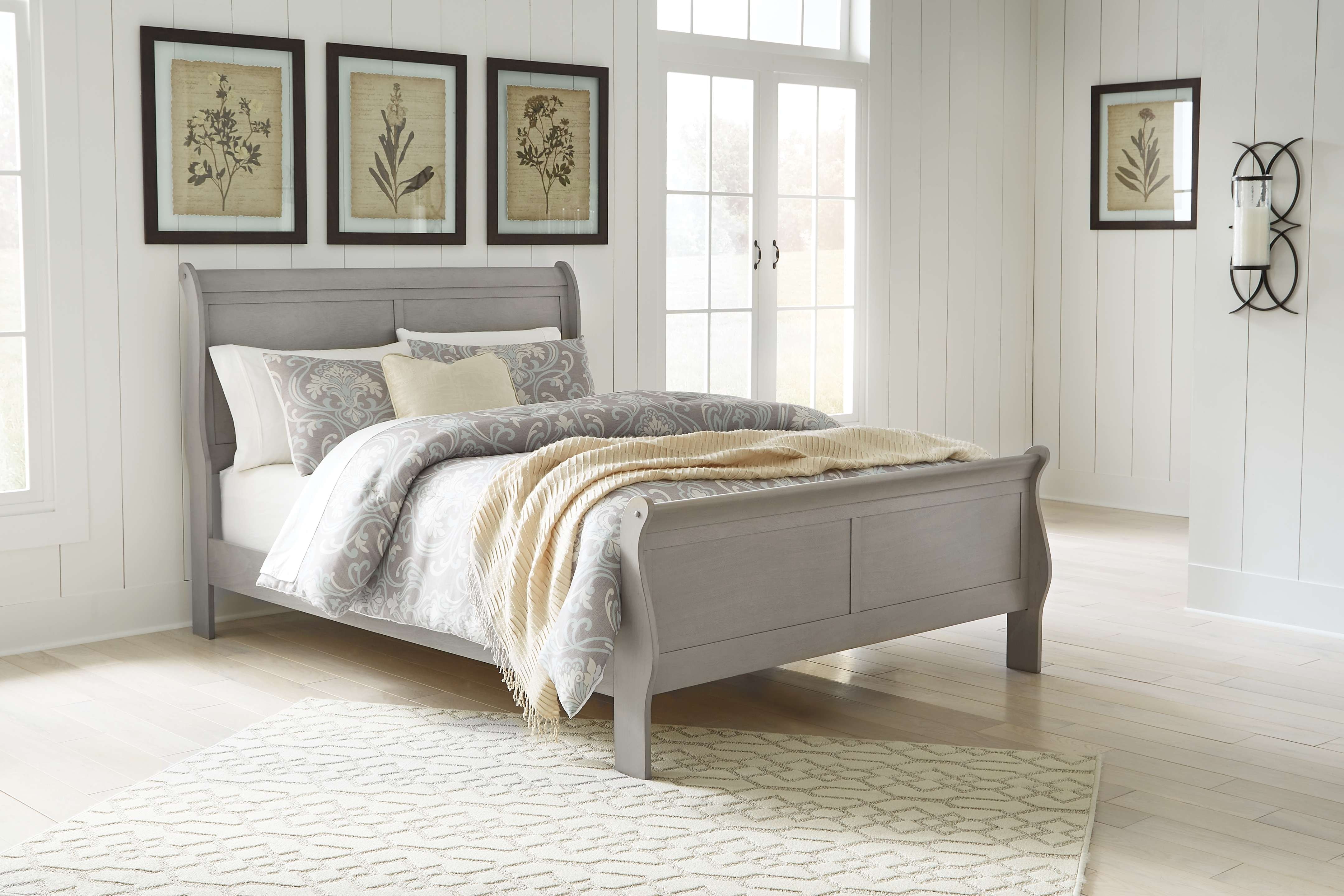 ◇Ashley Furniture　|　KINDREAM　マットレス付　クイーン Ashley Kordasky 7 Piece Queen Sleigh Bed Set B394-31-36-46